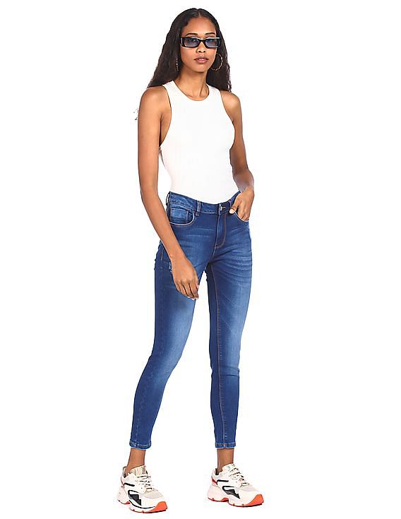 Flying Machine Women Mid-Rise Veronica Skinny Fit Jeans