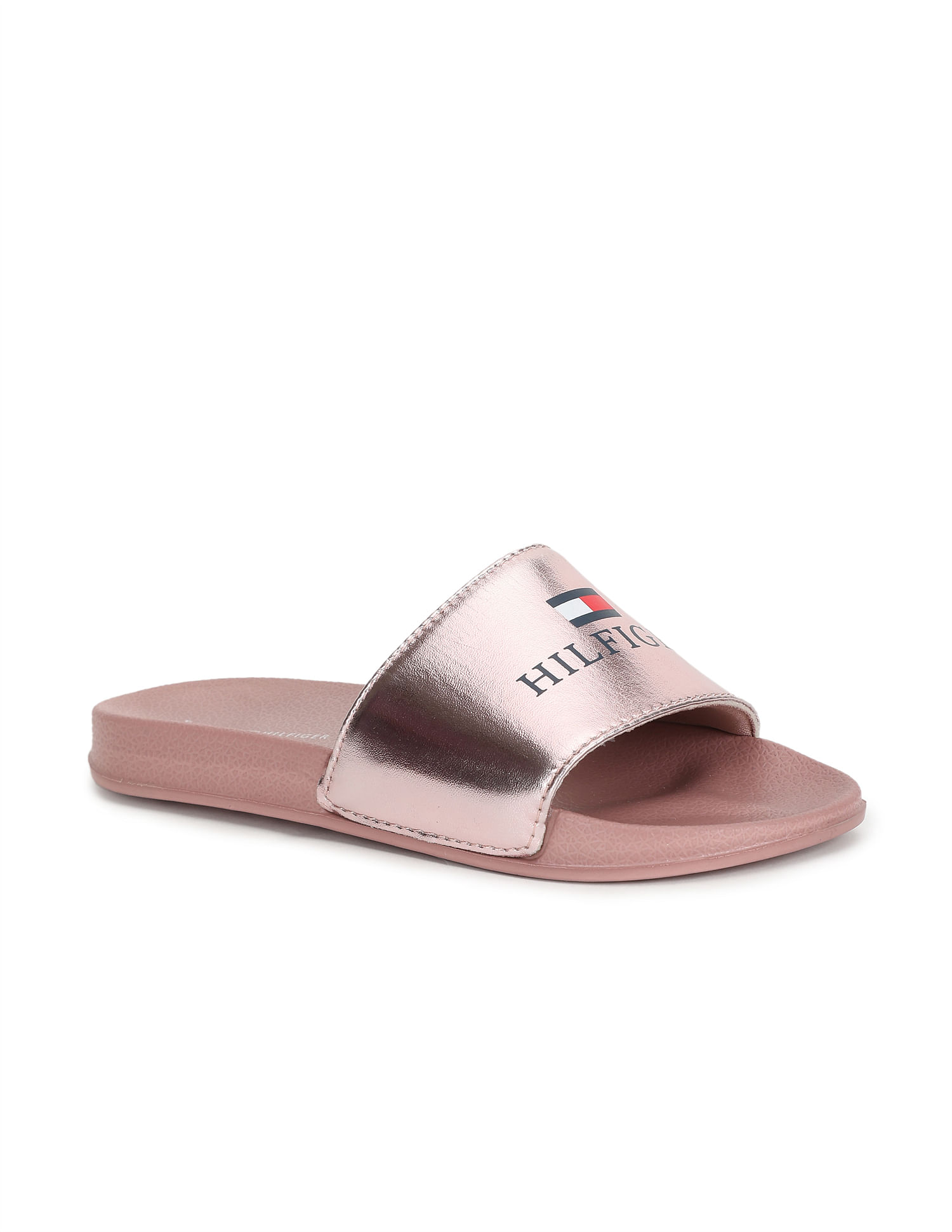 Buy Tommy Hilfiger Kids Girls Logo Print Pool Slides NNNOW