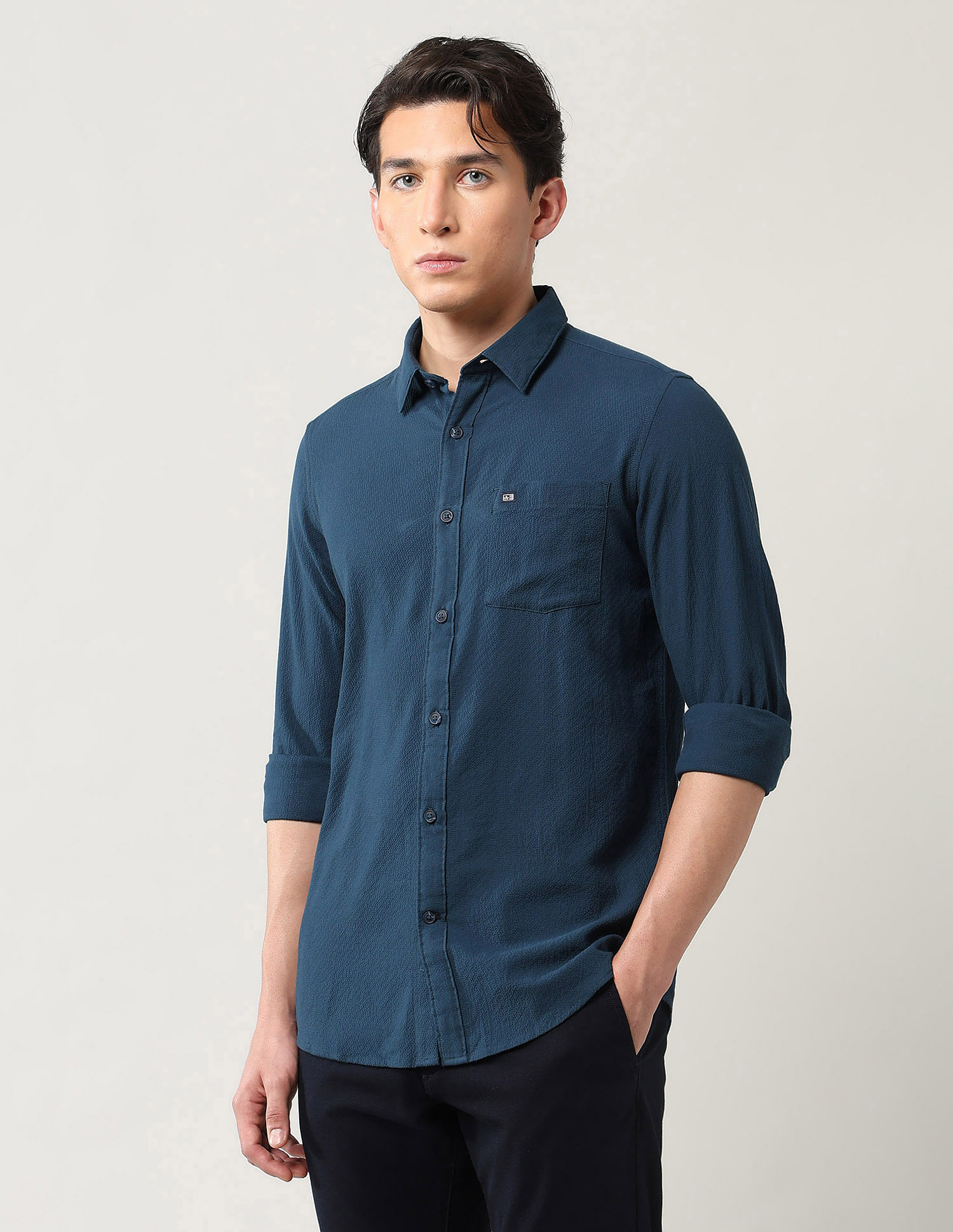 Arrow Sport Textured Slim Fit Shirt
