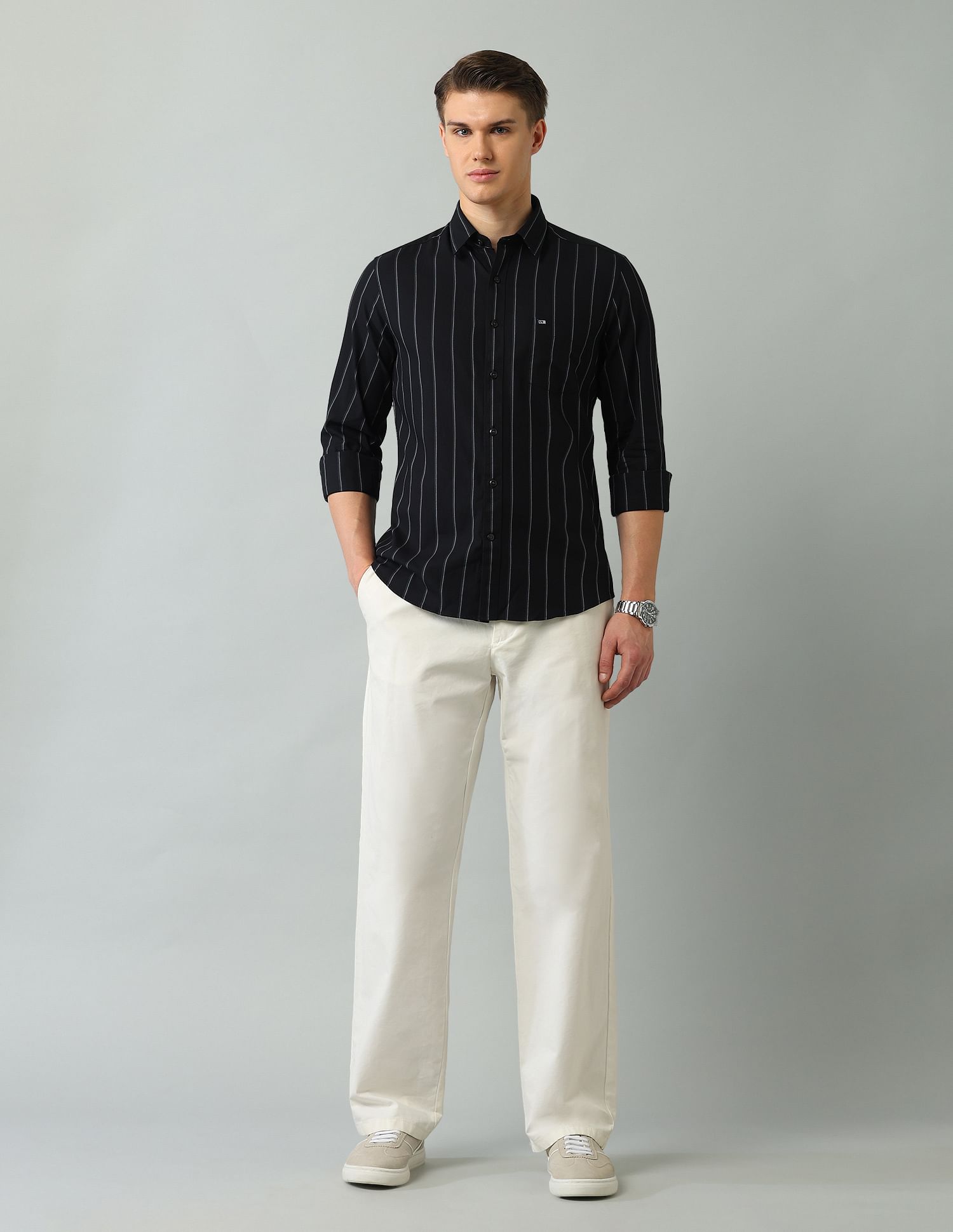 Arrow Sport Slim Fit Striped Shirt