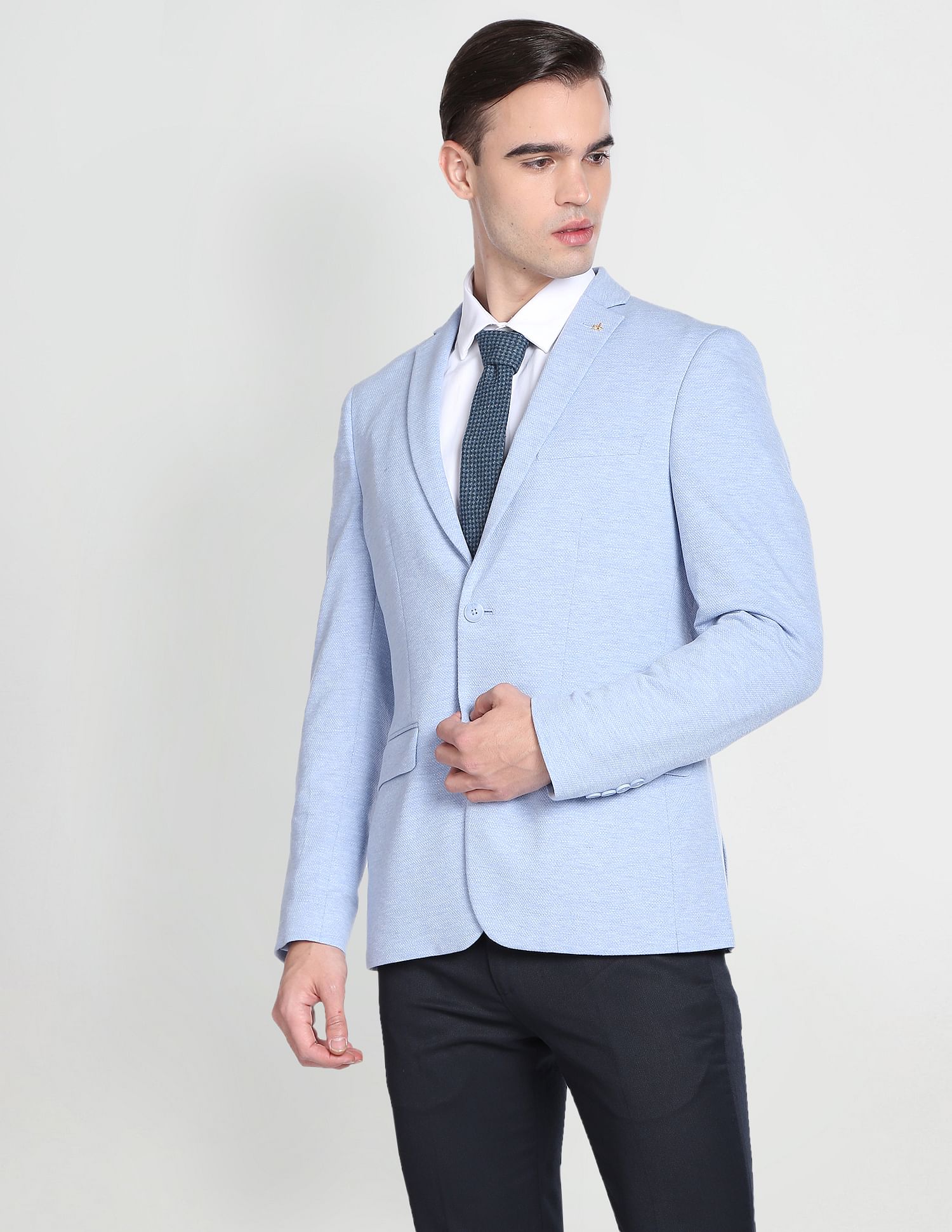 Arrow Zero Calorie Slim Fit Heathered Knit Blazer