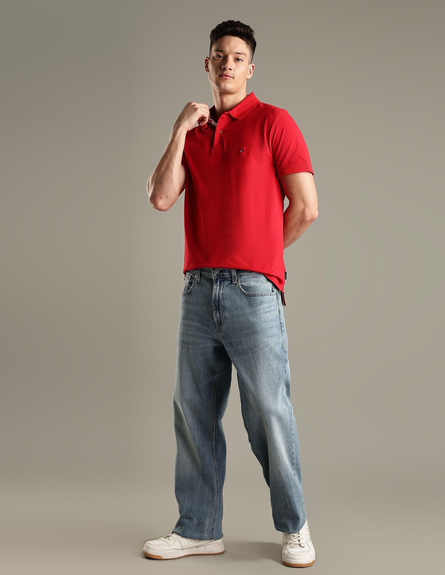Tommy Hilfiger Solid Regular-Fit Cotton Polo Shirt