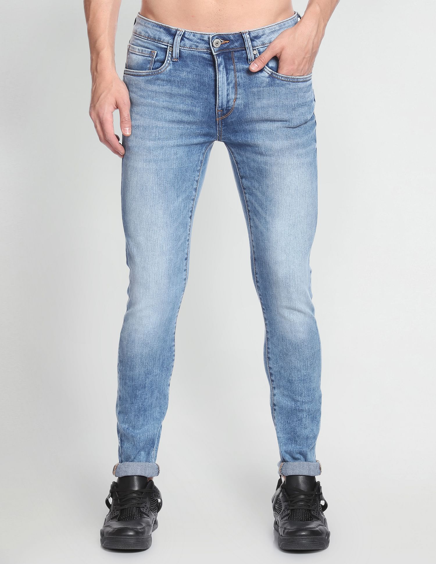 Flying Machine Super Skinny Fit Stone Wash Jeans