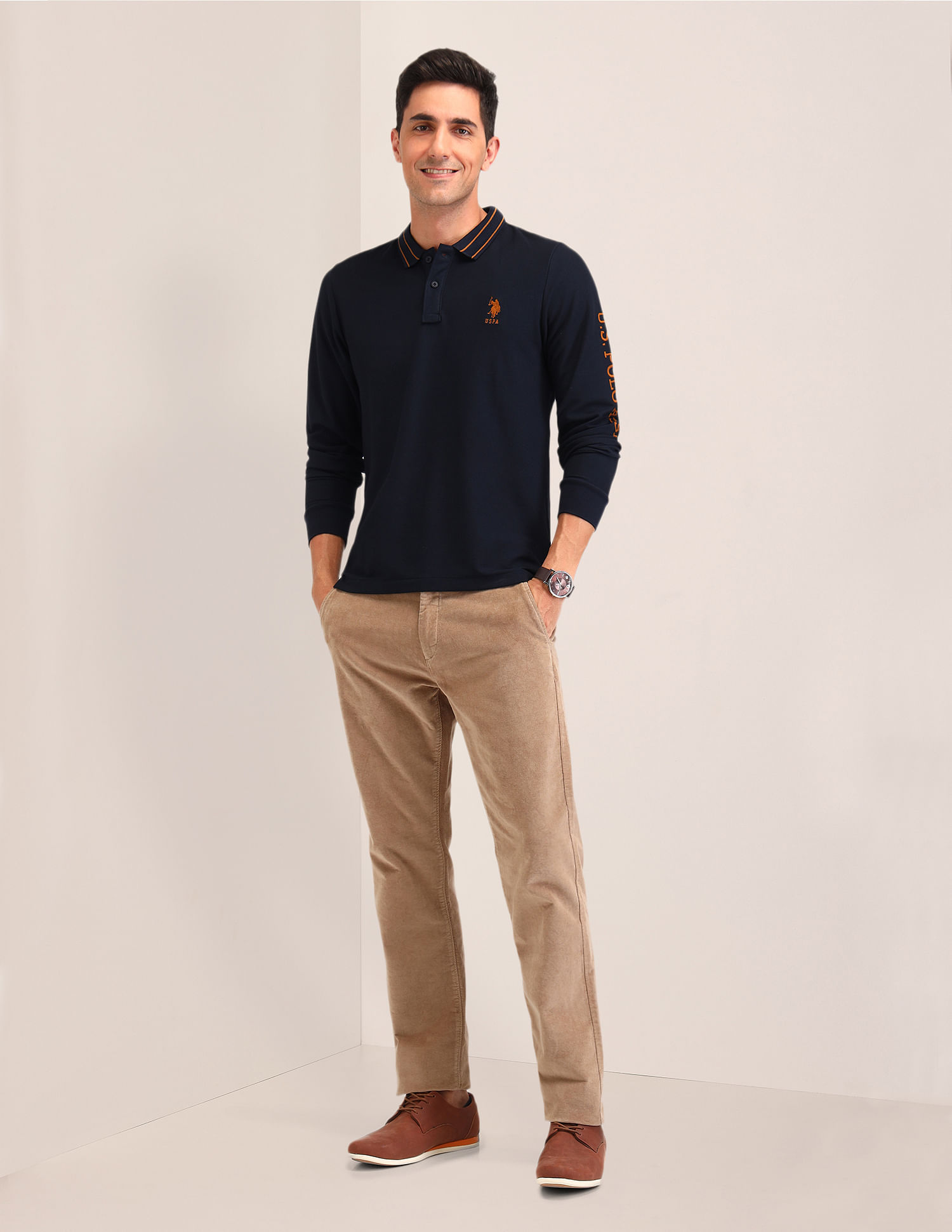 U.S. Polo Assn. Solid Slim Fit Polo Shirt