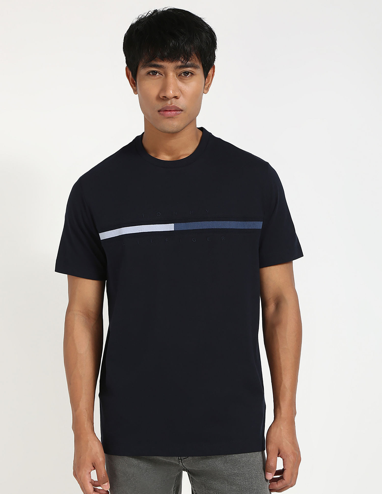 Tommy Hilfiger Embroidered Logo Regular-Fit Cotton T-Shirt