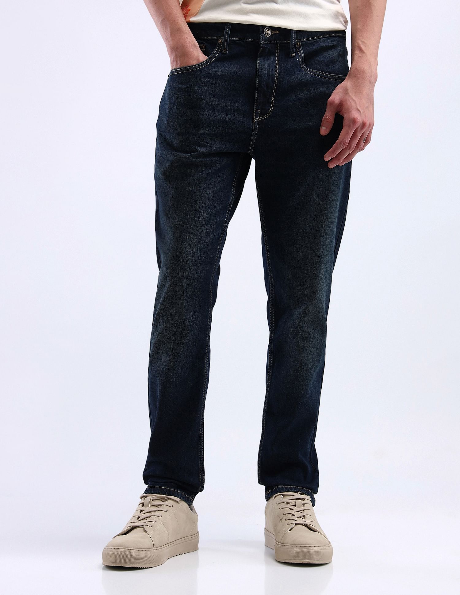 Flying Machine Mid Rise Slim Tapered Fit Jeans