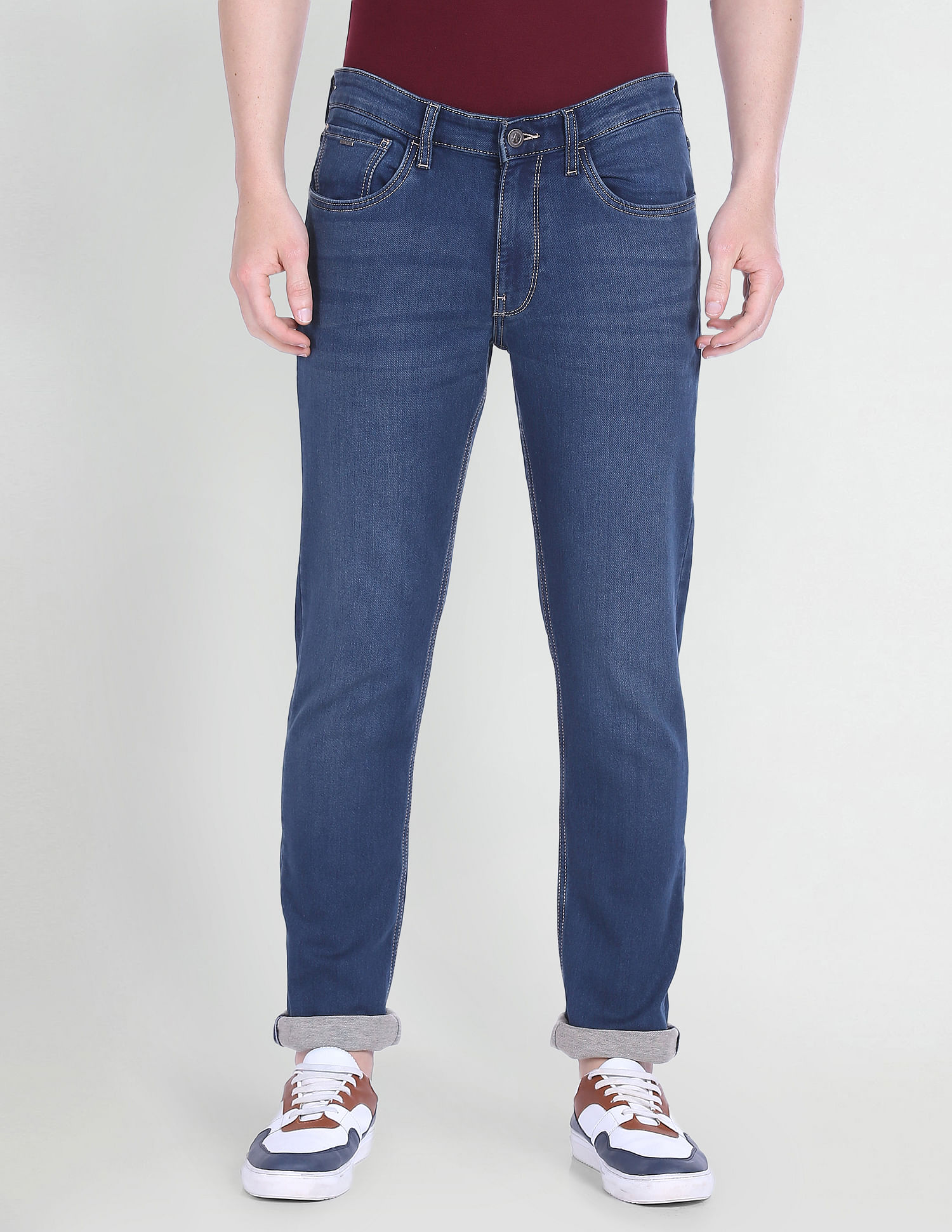 Arrow Sports Jameson Slim Fit Stone Wash Jeans