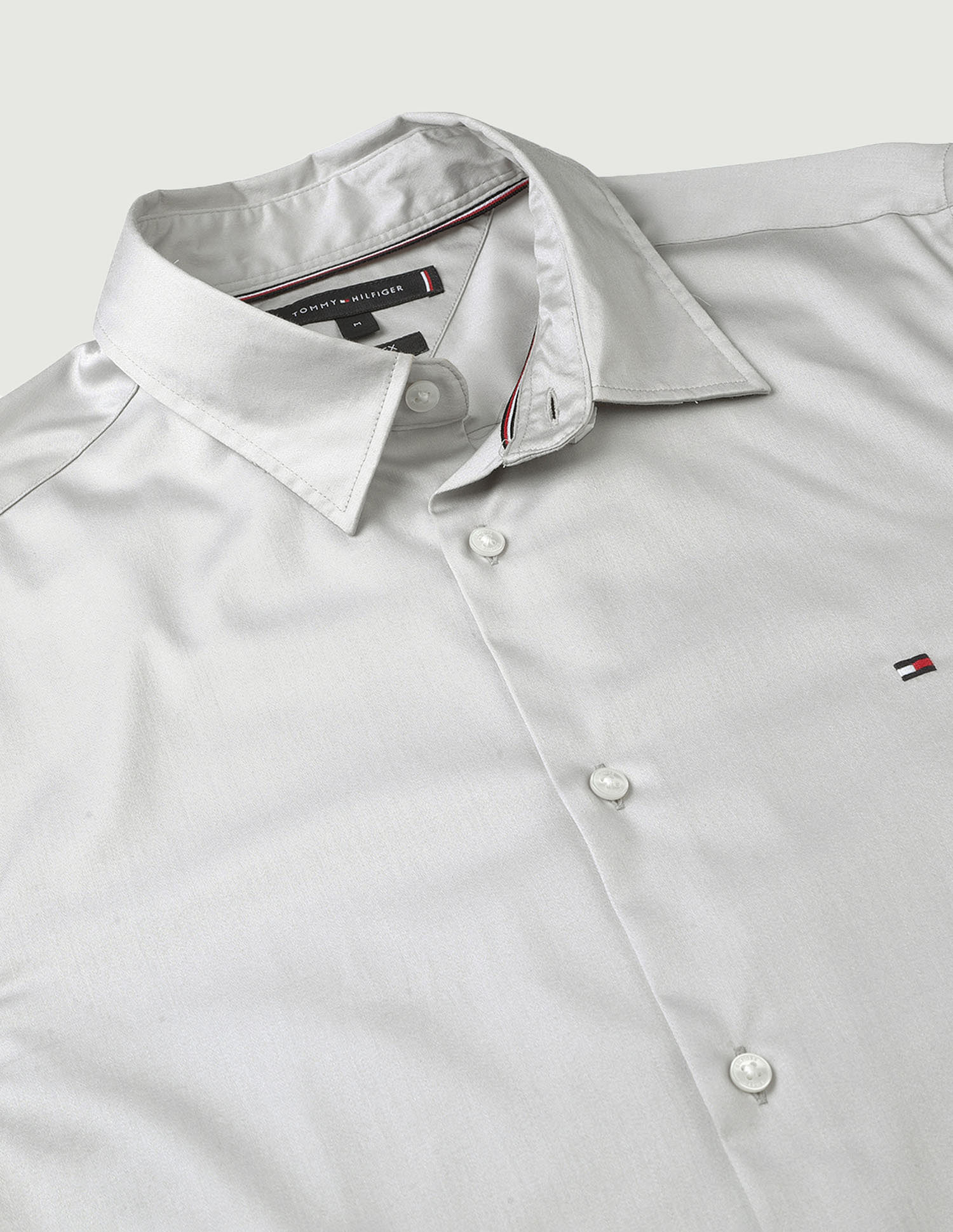 Tommy Hilfiger Sateen Solid Slim Fit Shirt