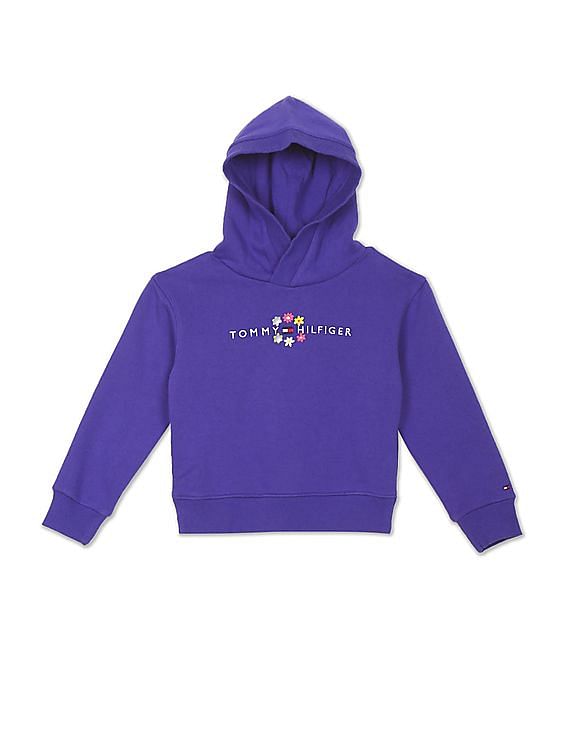 Tommy hilfiger hoodie purple sale