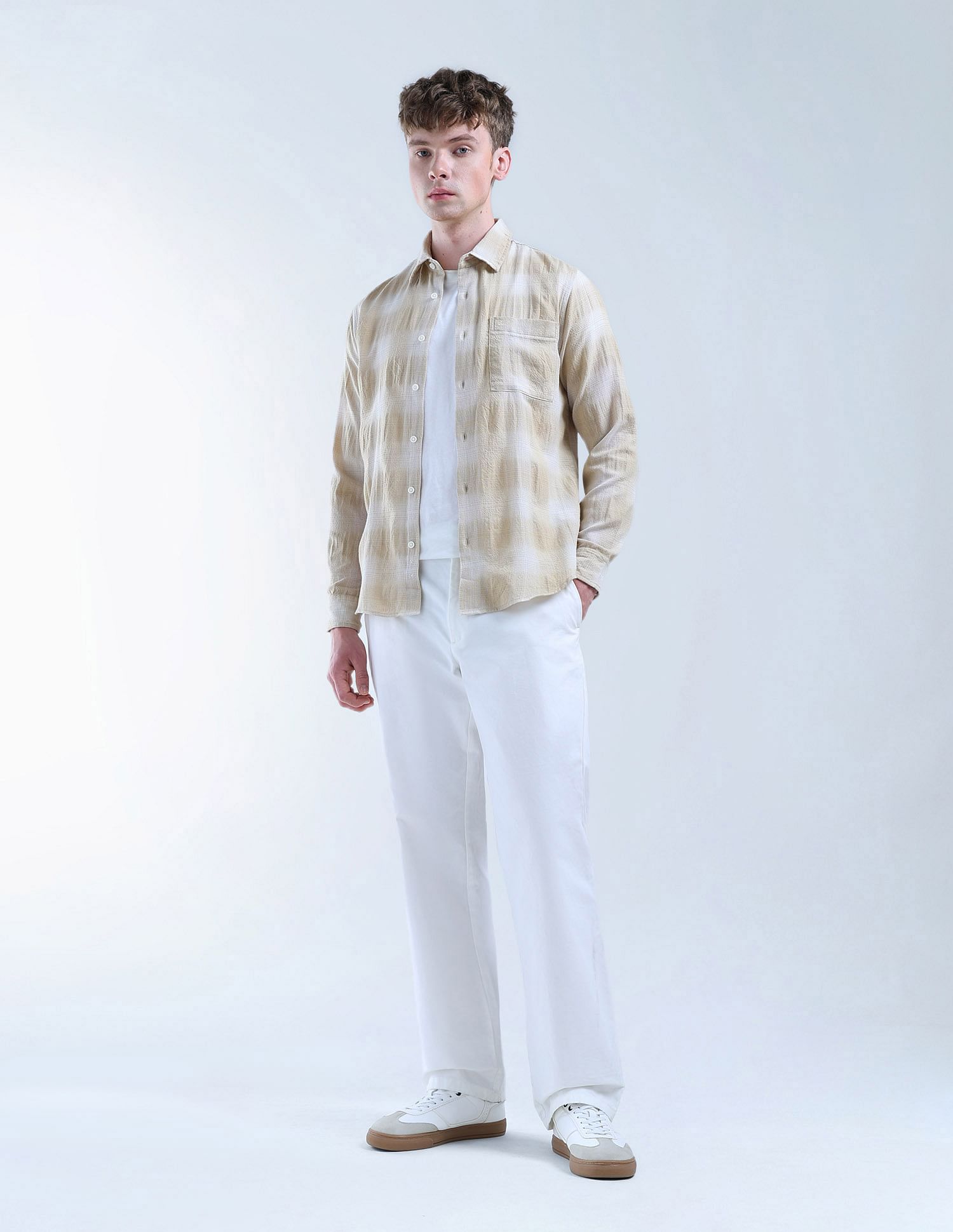 Flying Machine Plaid Checked Color Of Home Shirt