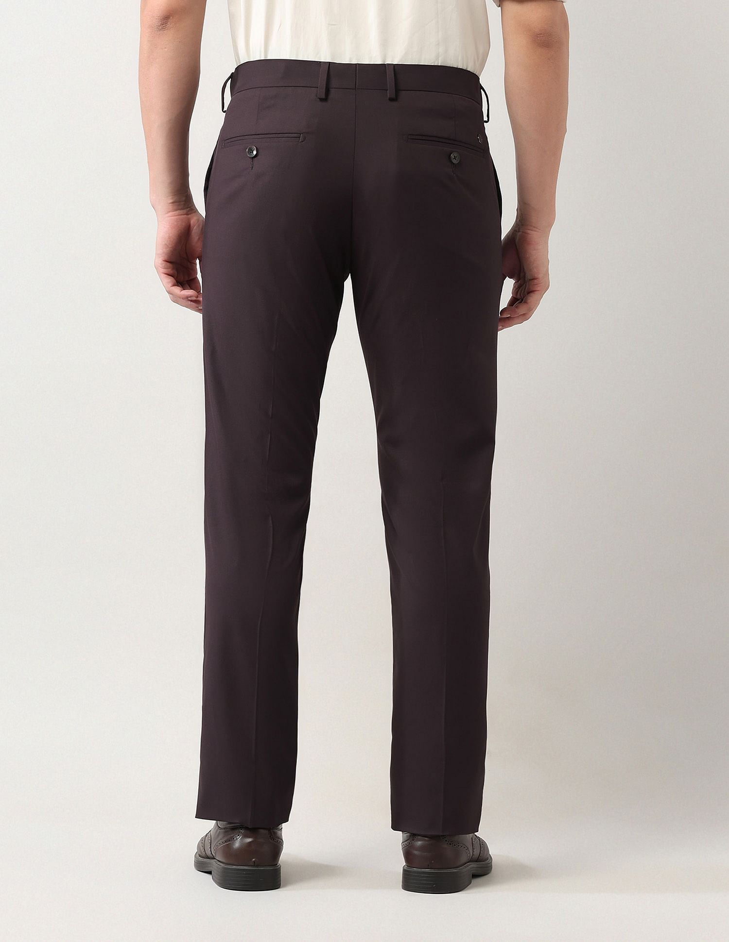 Arrow Mid Rise Regular Fit Autoflex Trousers