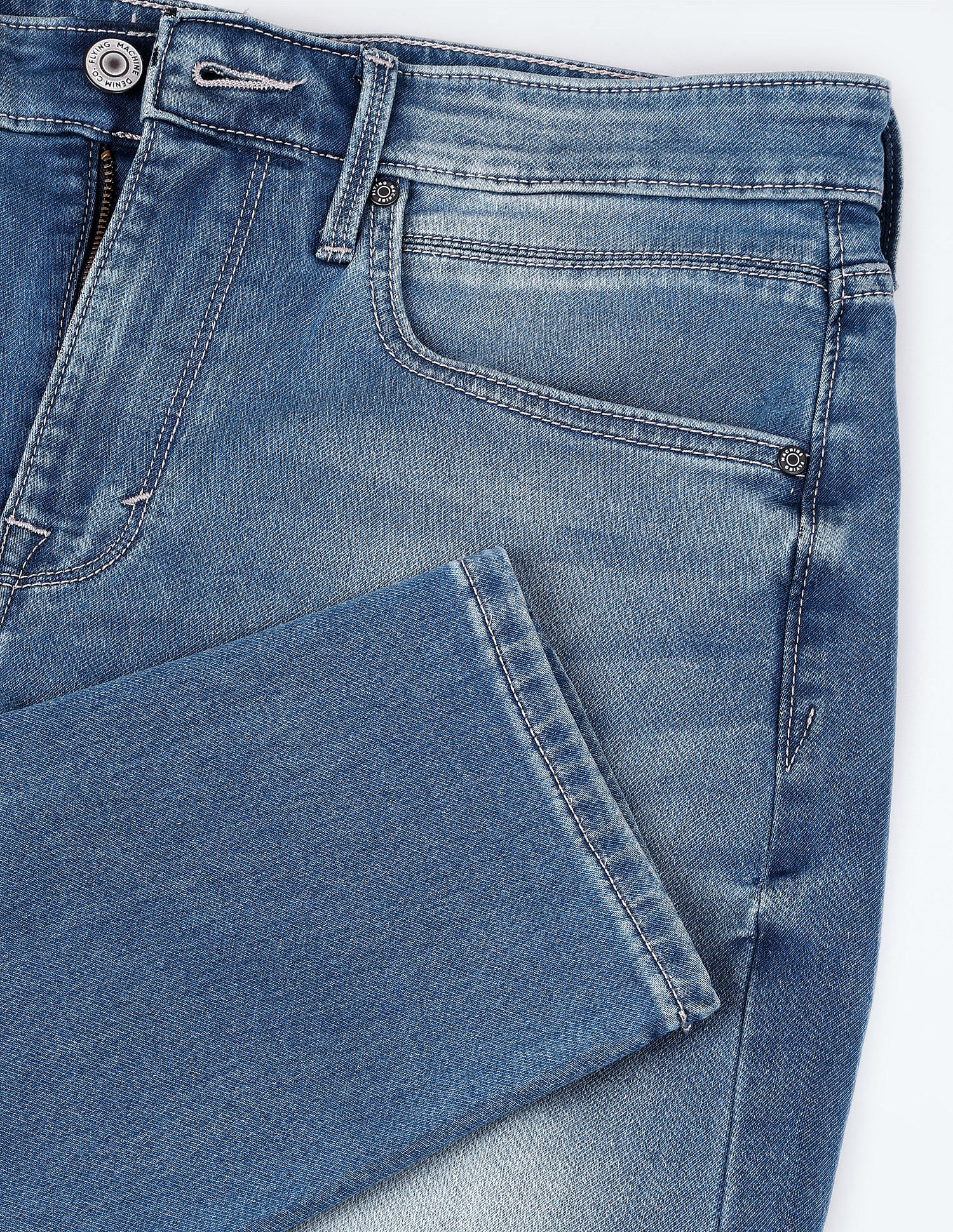 Flying Machine Slash Slim Tapered Fit Stone Wash Jeans