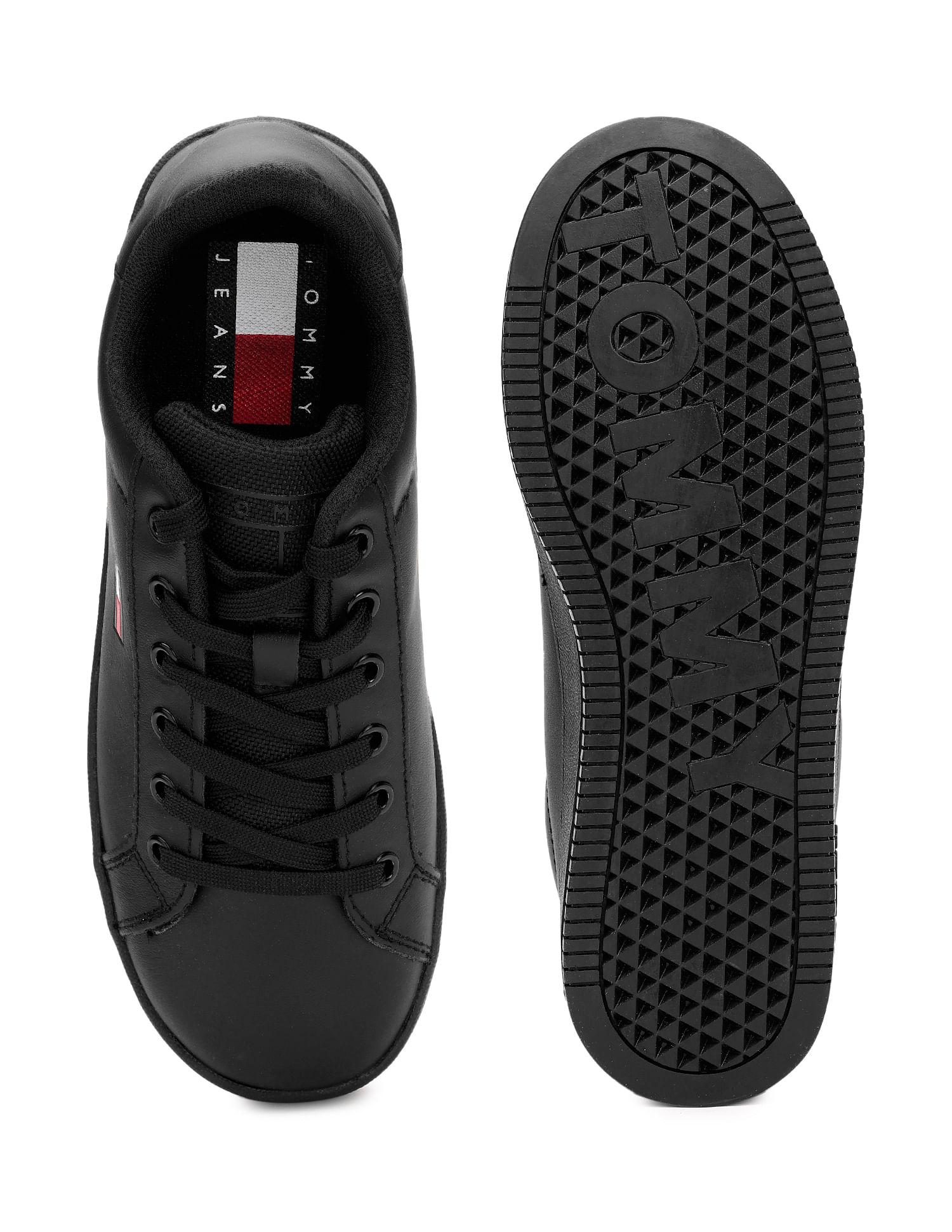 Tommy Hilfiger Lace Up Solid Platform Sneakers