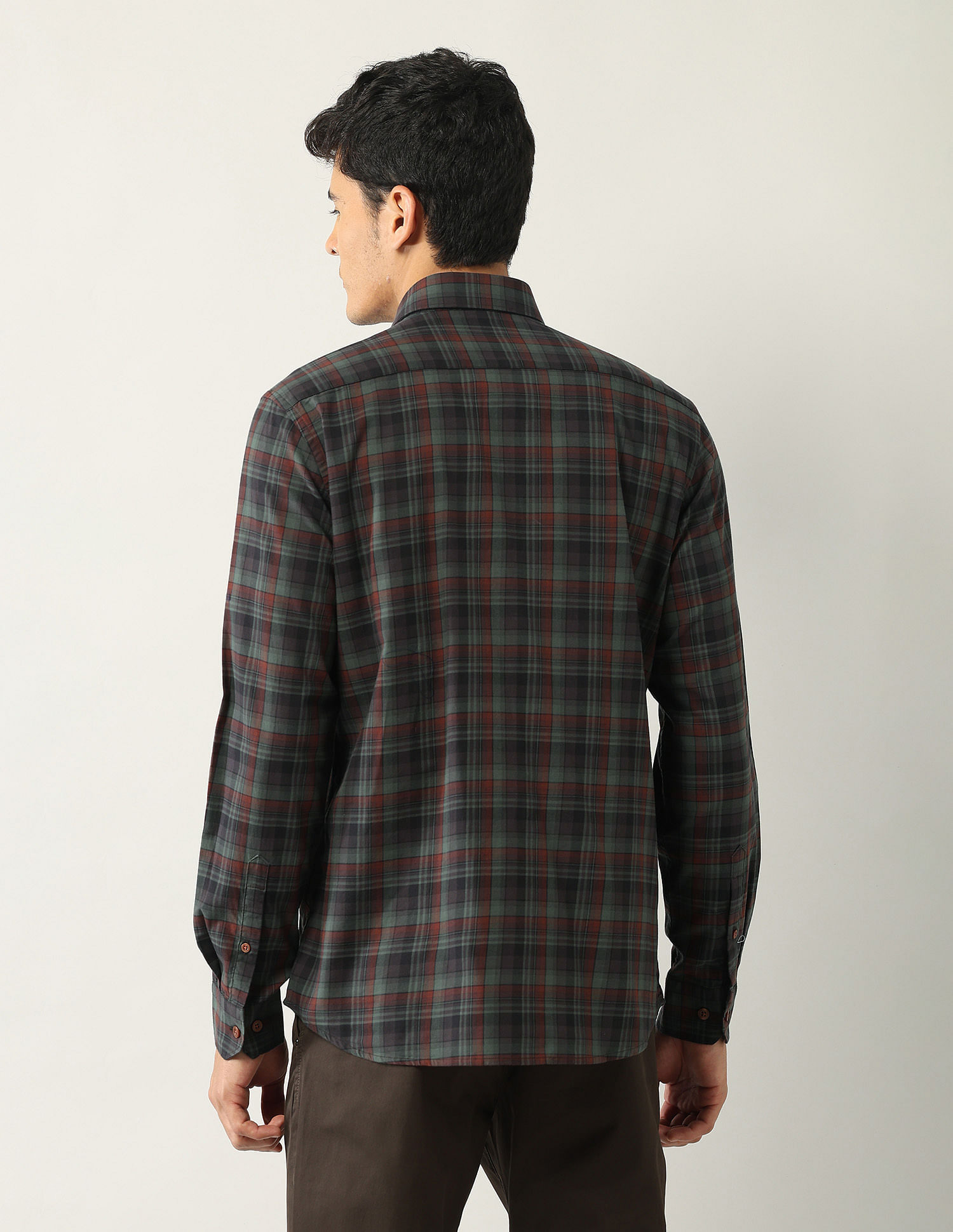 Arrow Sport Tartan Checked Twill Shirt