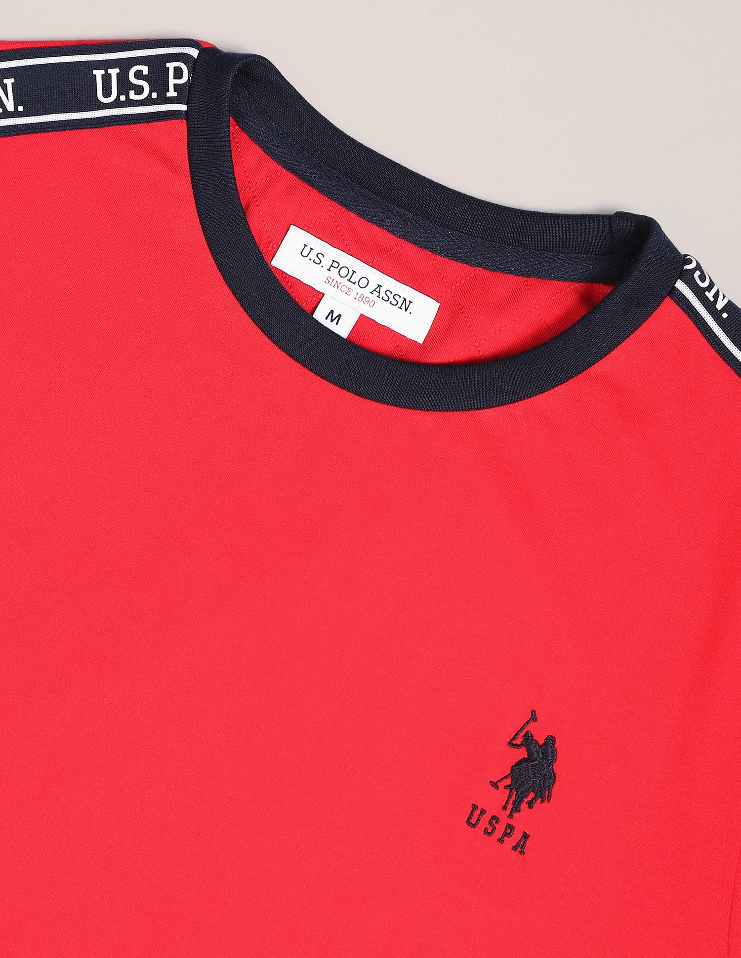 U.S. Polo Assn. Contrast Tape Cotton T-Shirt