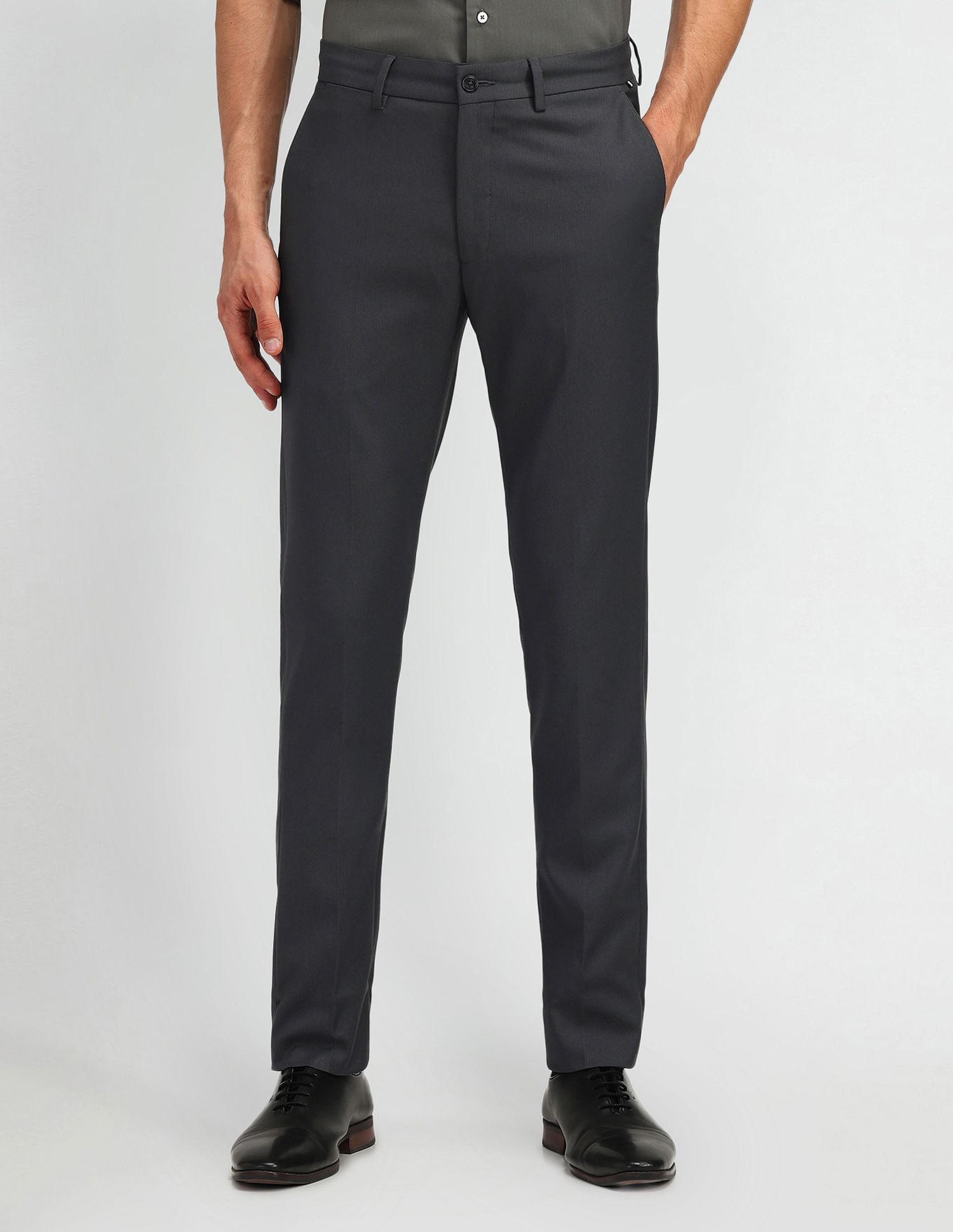 Arrow Newyork Slim Fit Mid Rise Trousers
