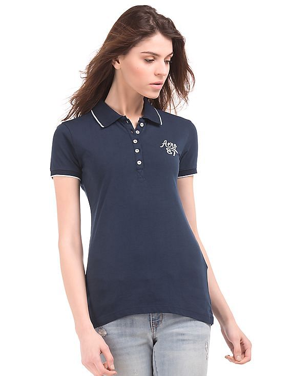 Buy Aeropostale Regular Fit Solid Polo Shirt NNNOW