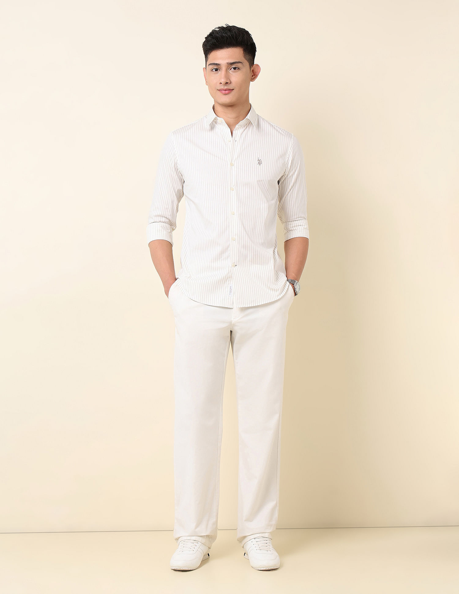 U.S. Polo Assn. Vertical Striped Tailored Fit Shirt