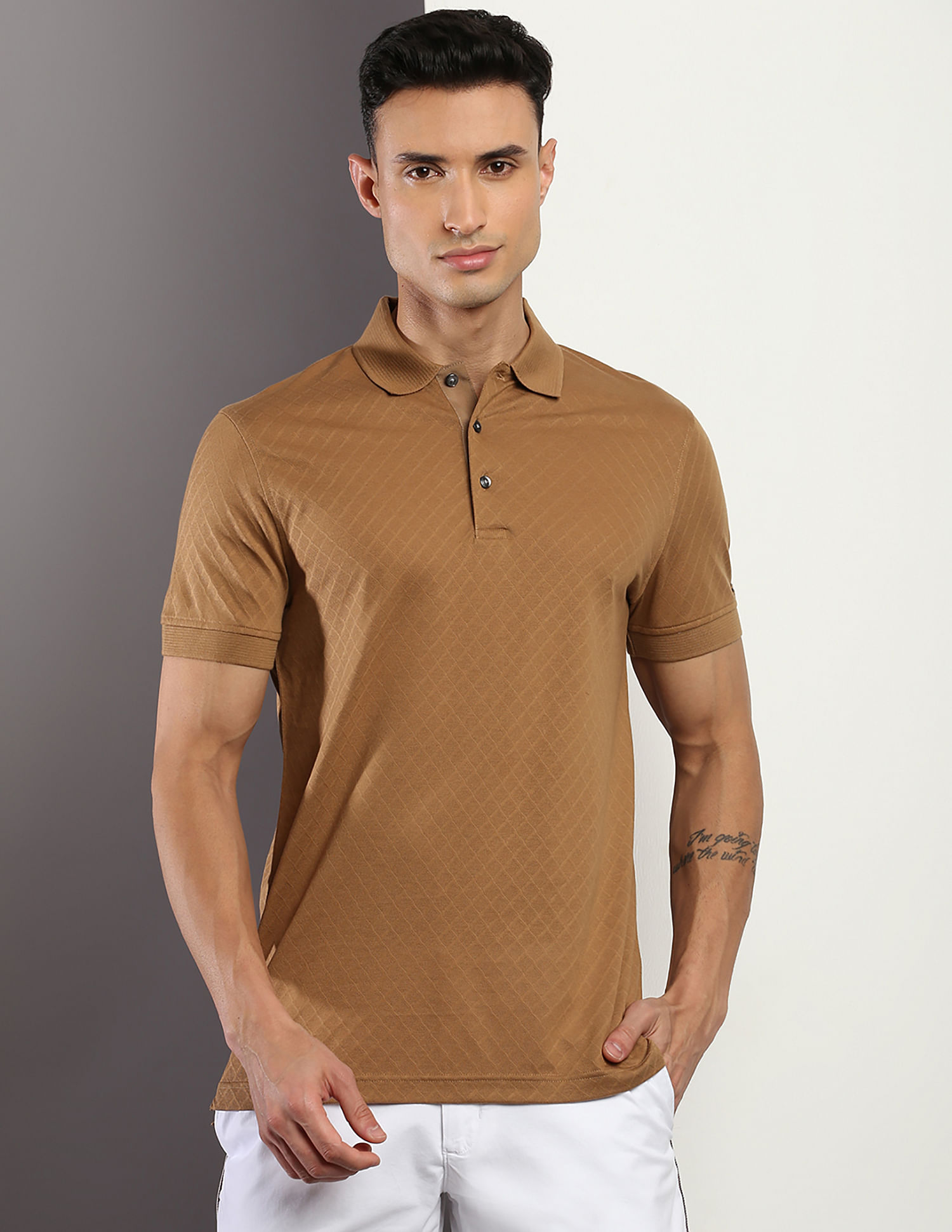 Tommy Hilfiger slim polo shirt in brown
