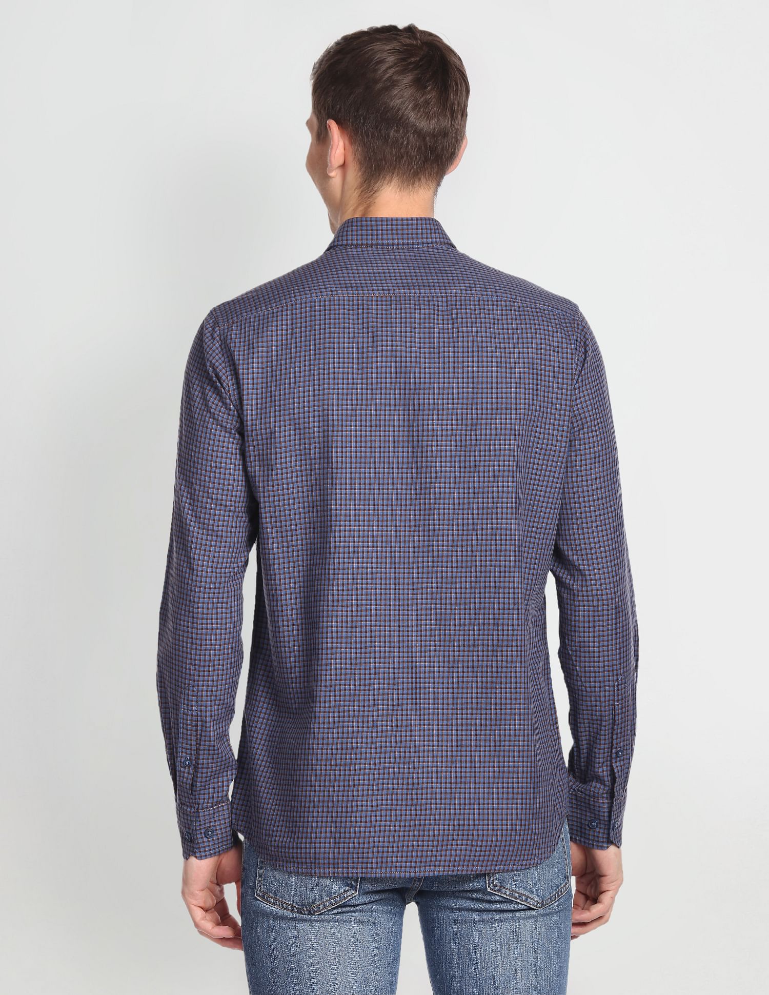 Arrow Sports Micro Check Slim Casual Shirt