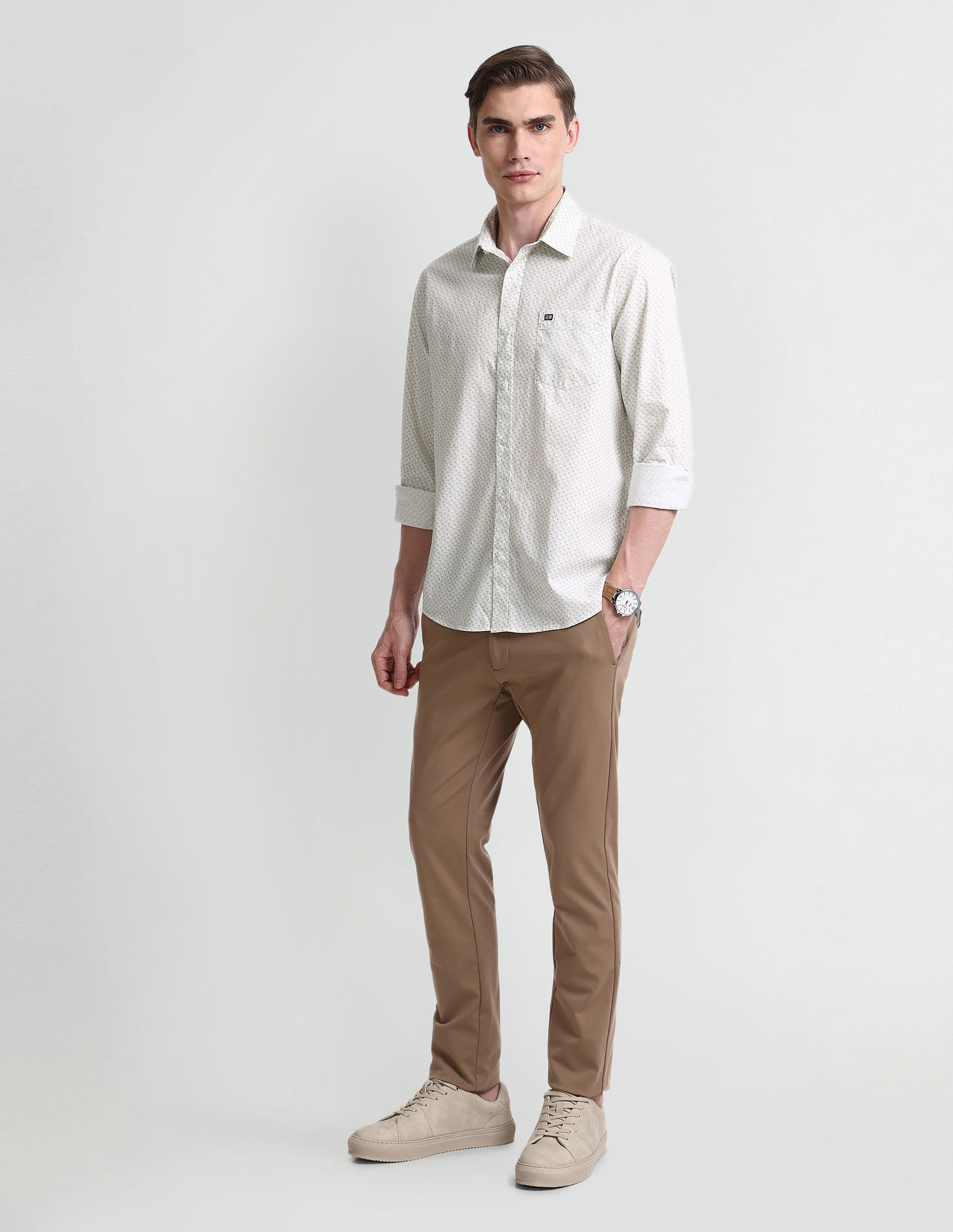 Arrow Sport Floral Print Long Sleeve Shirt