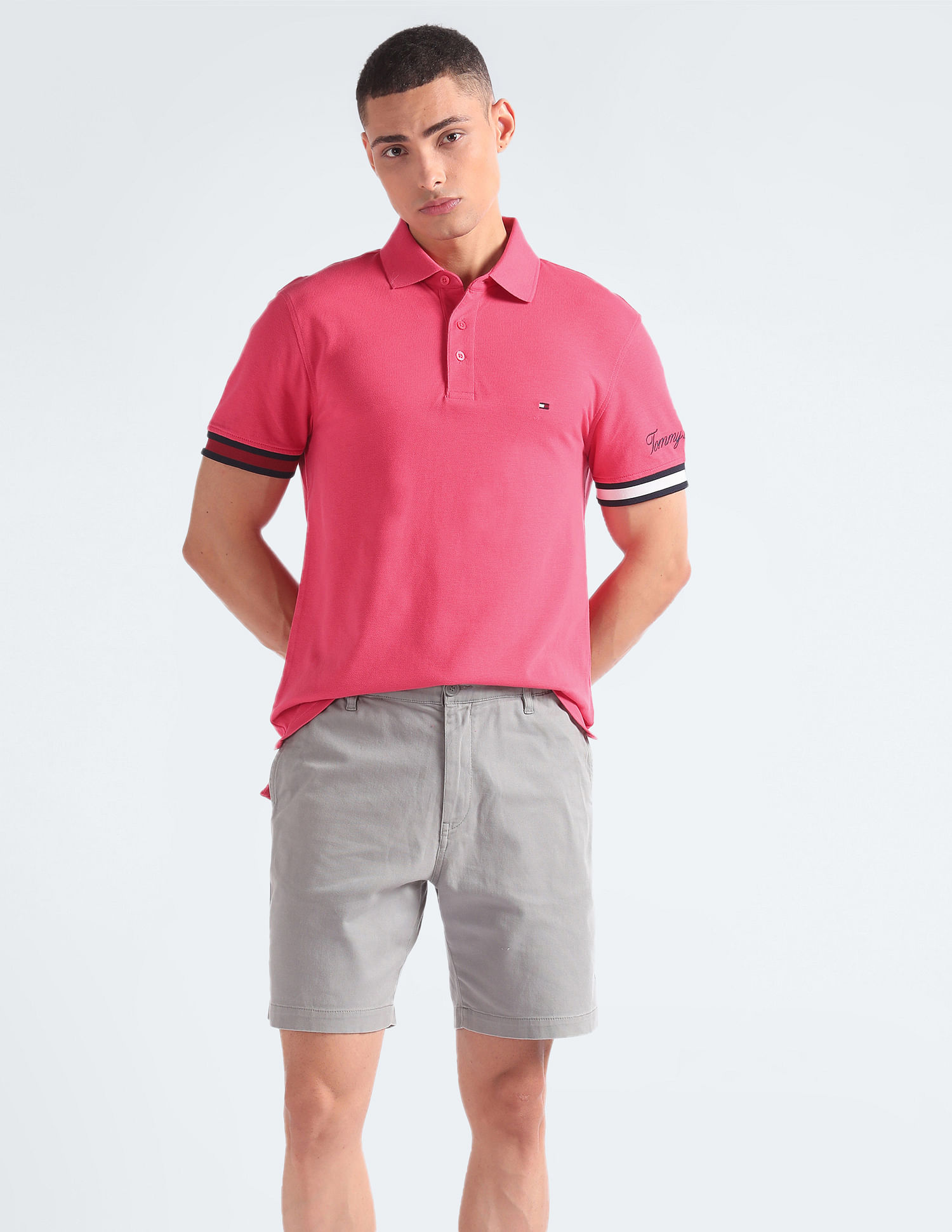 Tommy Hilfiger Flag Cuff Slim Polo Shirt