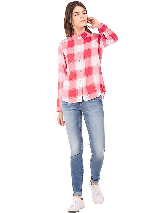 Buy U.S. Polo Assn. Women Regular Fit Plaid Shirt NNNOW