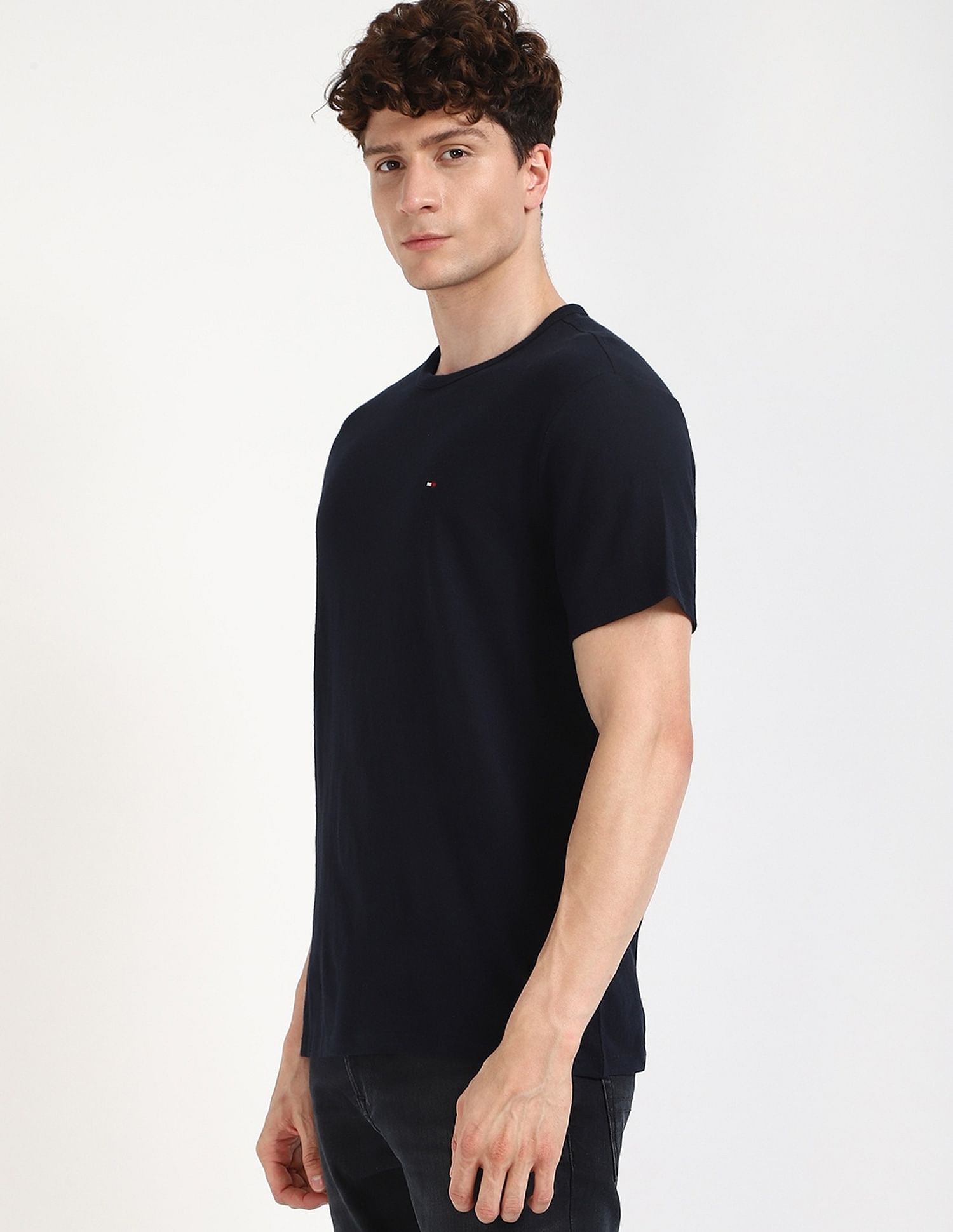 Tommy Hilfiger Solid Regular-Fit Cotton T-Shirt