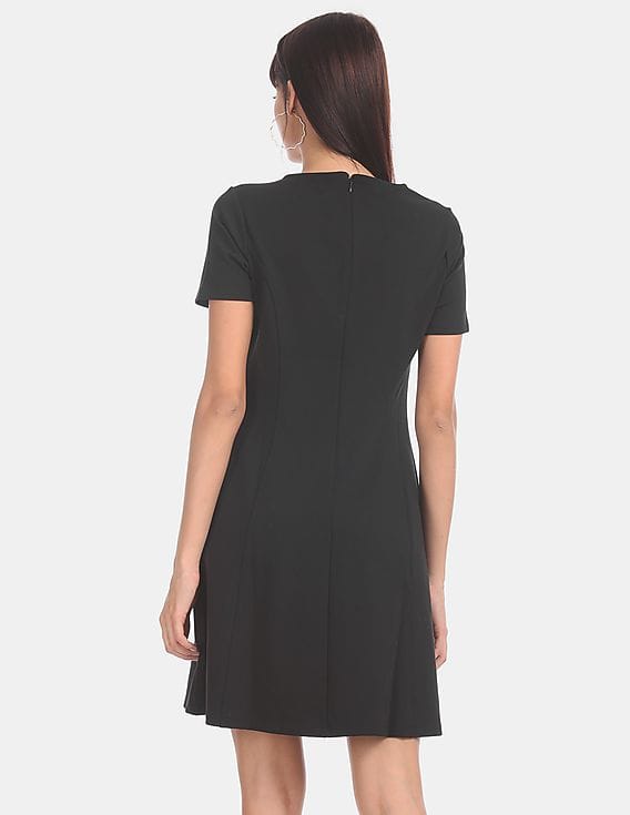 Buy GAP Black Princess Panel Flared Ponte Dress - NNNOW.com
