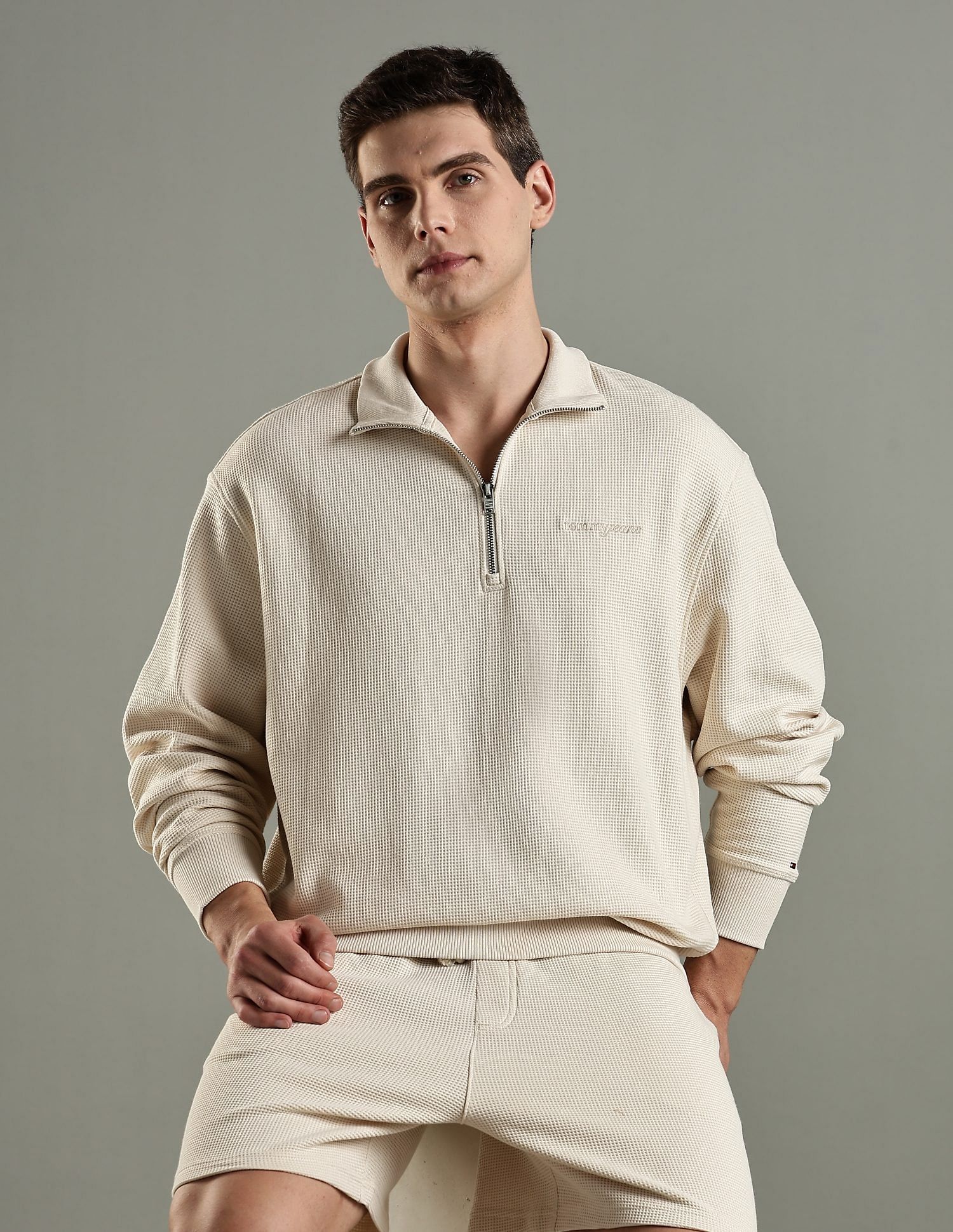 Tommy Hilfiger Texture Relaxed Fit Cotton Sweatshirt