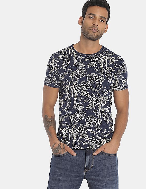 flying machine round neck t shirt