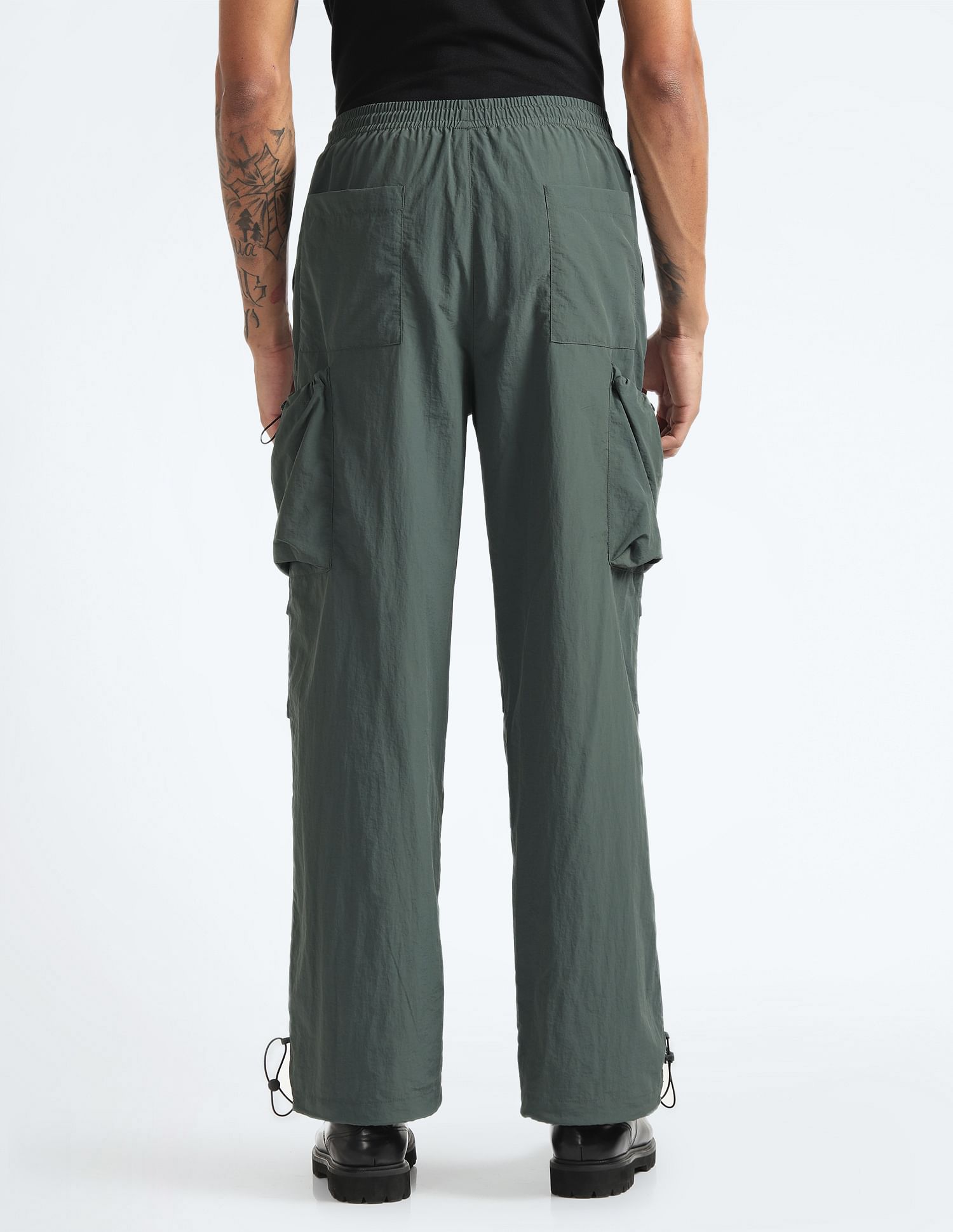 Flying Machine Relaxed Fit Solid Trousers