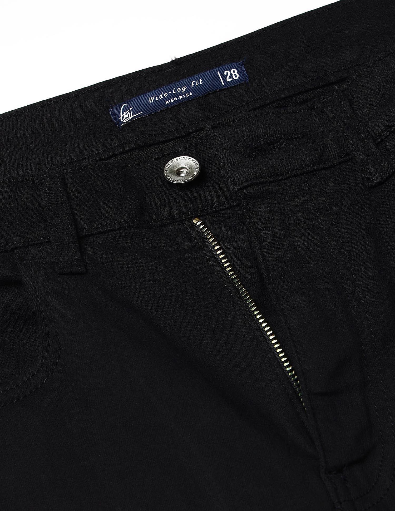 Flying Machine Women High Rise Wide Leg Fit Jeans