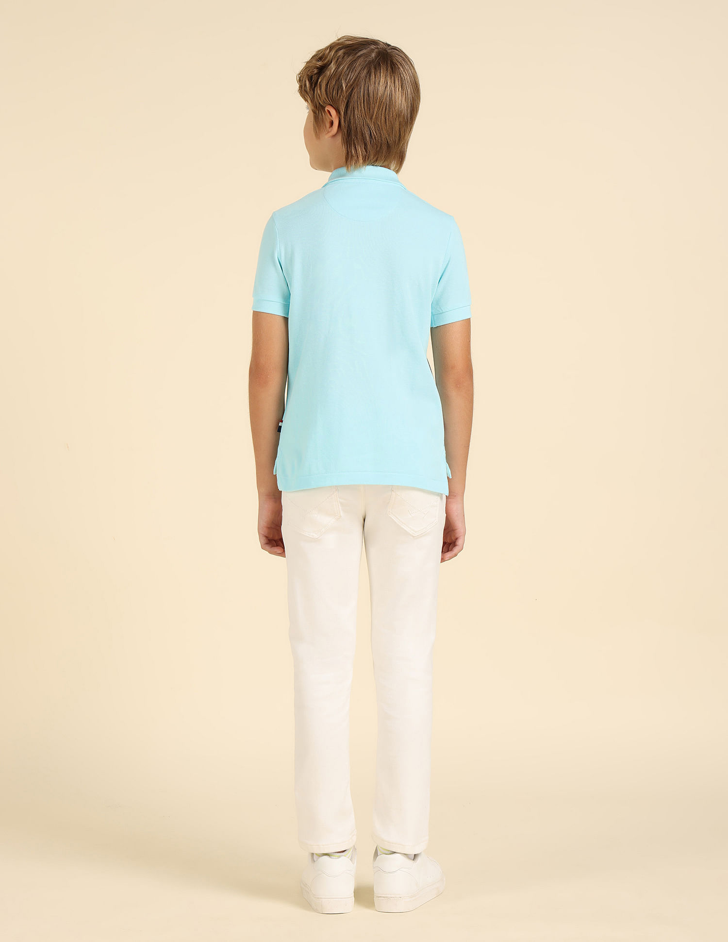 U.S. Polo Assn. Kids Boys Graphic Printed Pure Cotton Polo Shirt