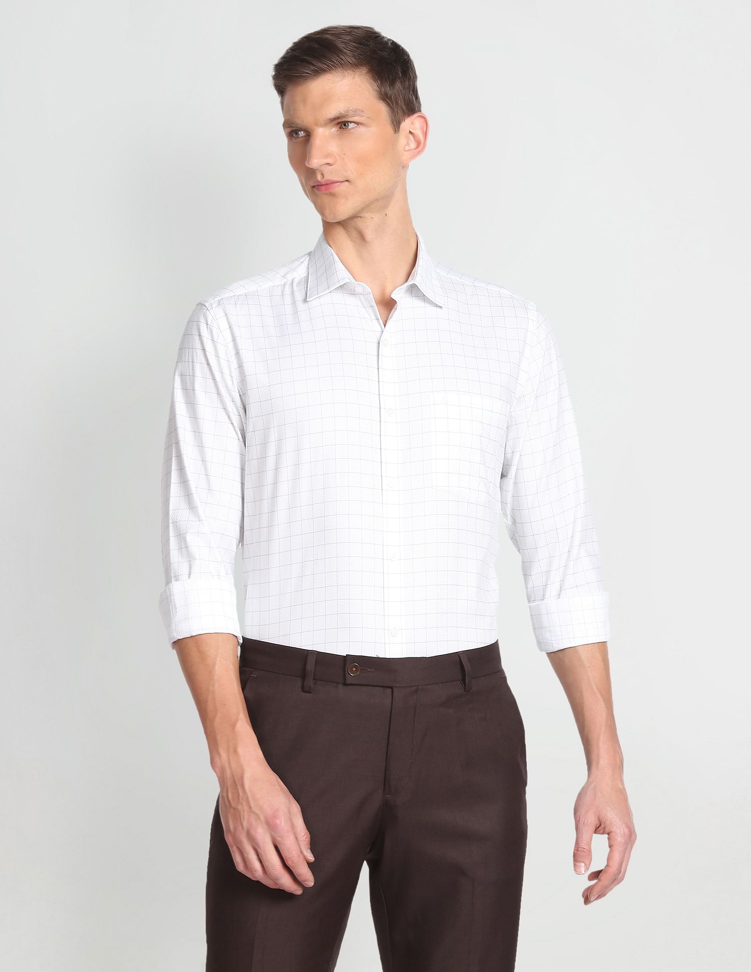 Arrow Cotton Graph Check Shirt
