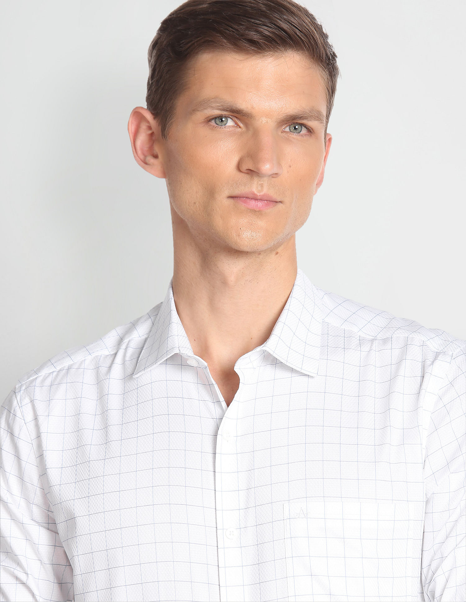 Arrow Cotton Graph Check Shirt