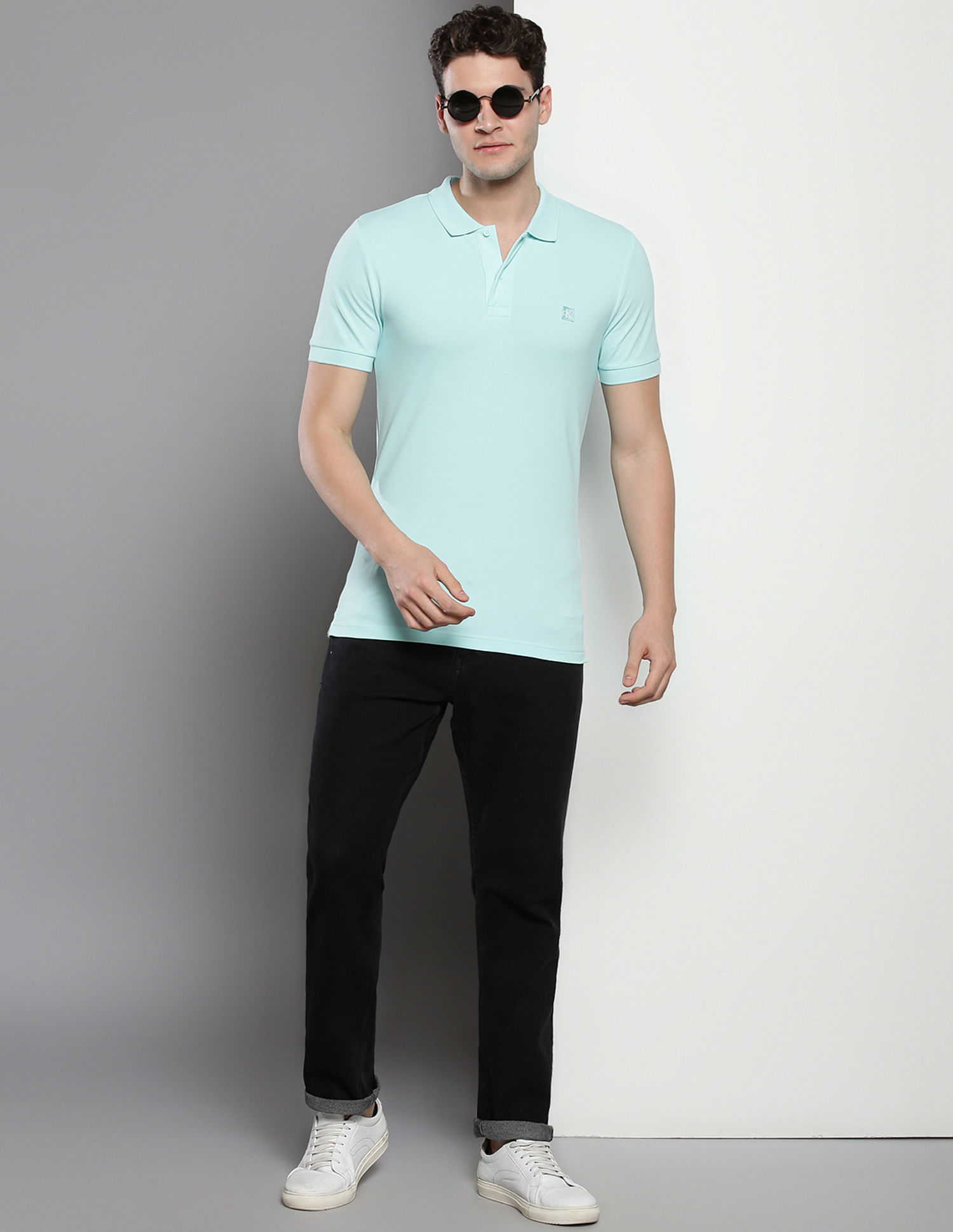 Calvin Klein Embroidered Badge Slim Fit Polo Shirt