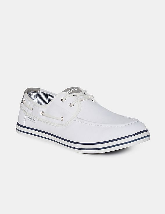 White polo sale boat shoes