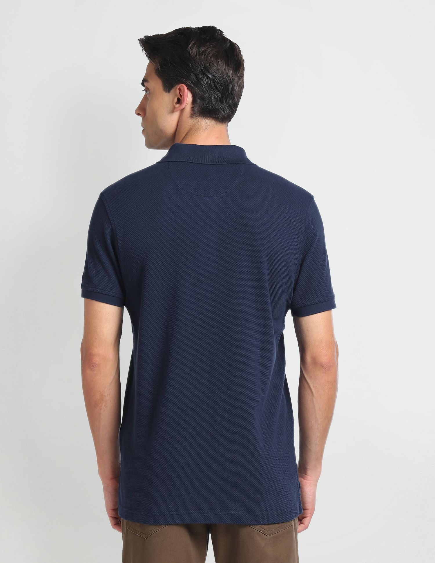 Arrow Sports Colour Block Cotton Polo Shirt