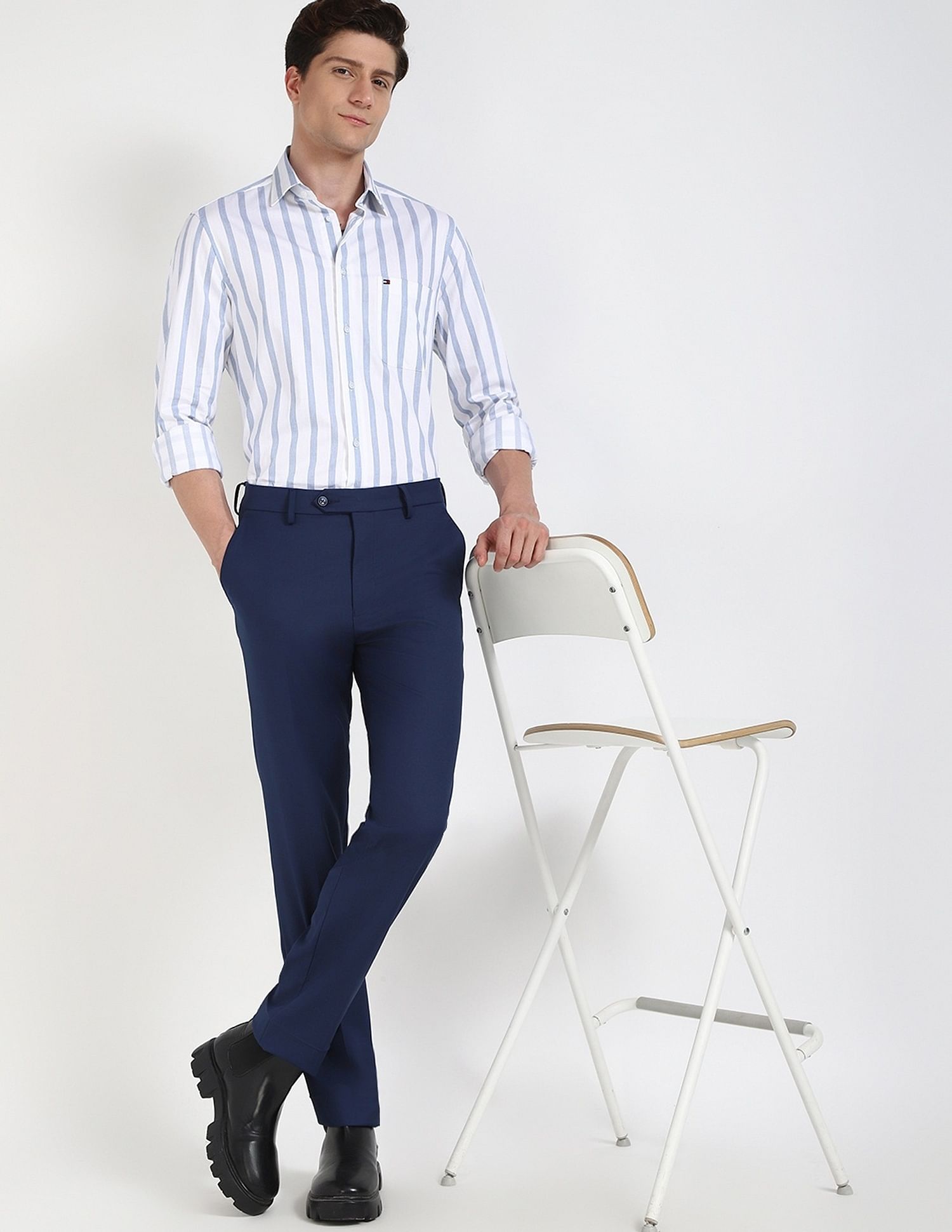 Tommy Hilfiger Striped Regular-Fit Cotton Shirt