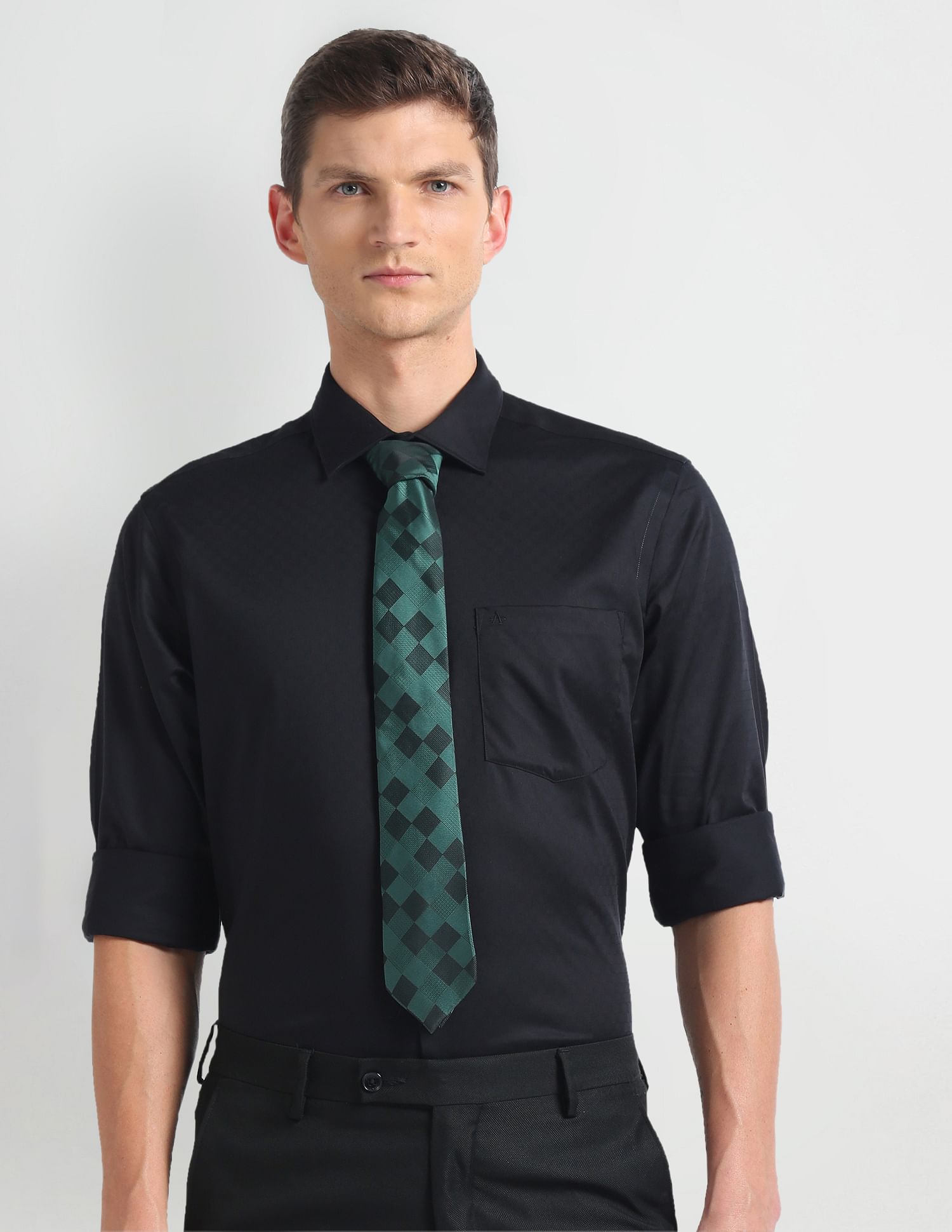 Arrow Auto Press Herringbone Shirt