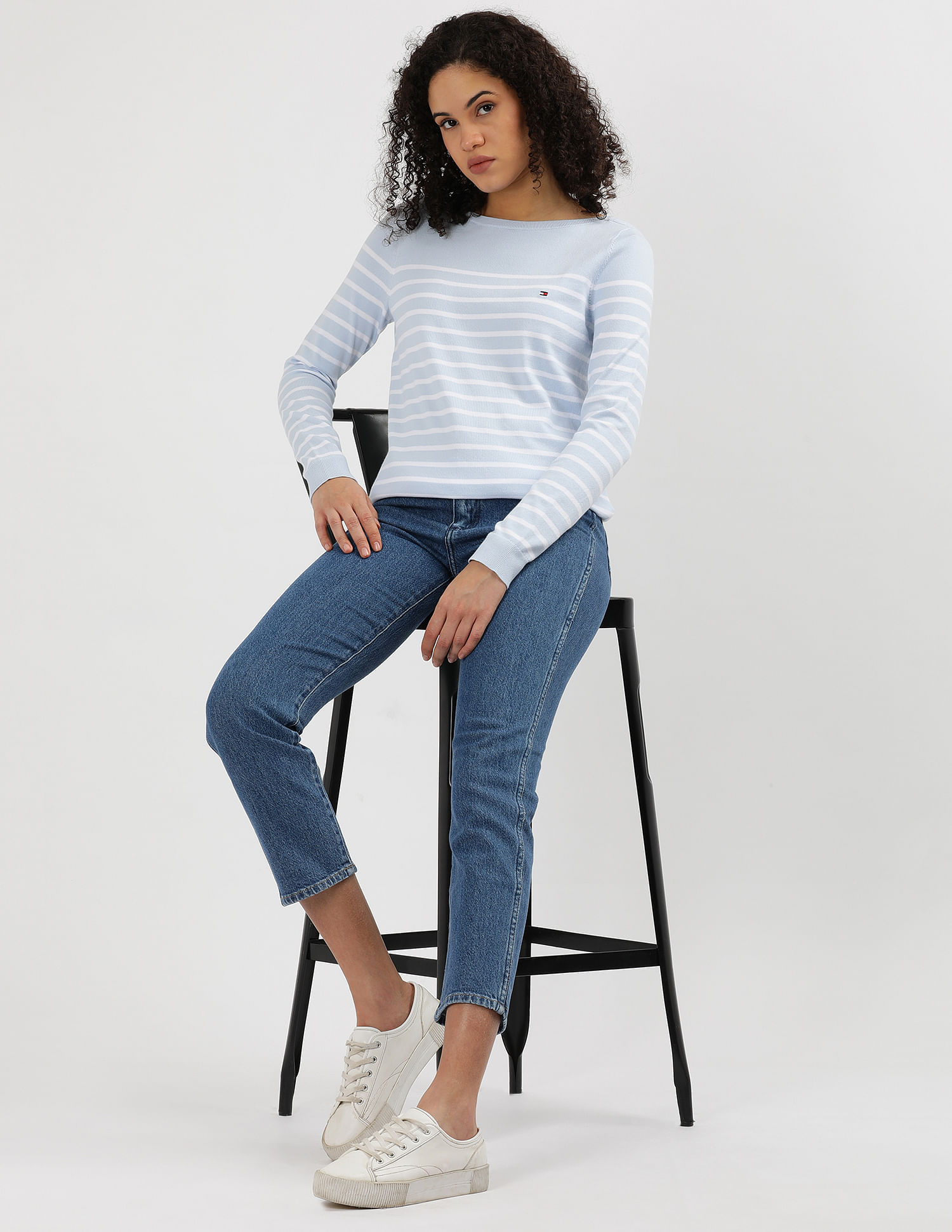Tommy Hilfiger Boat Neck Horizontal Stripe Sweater