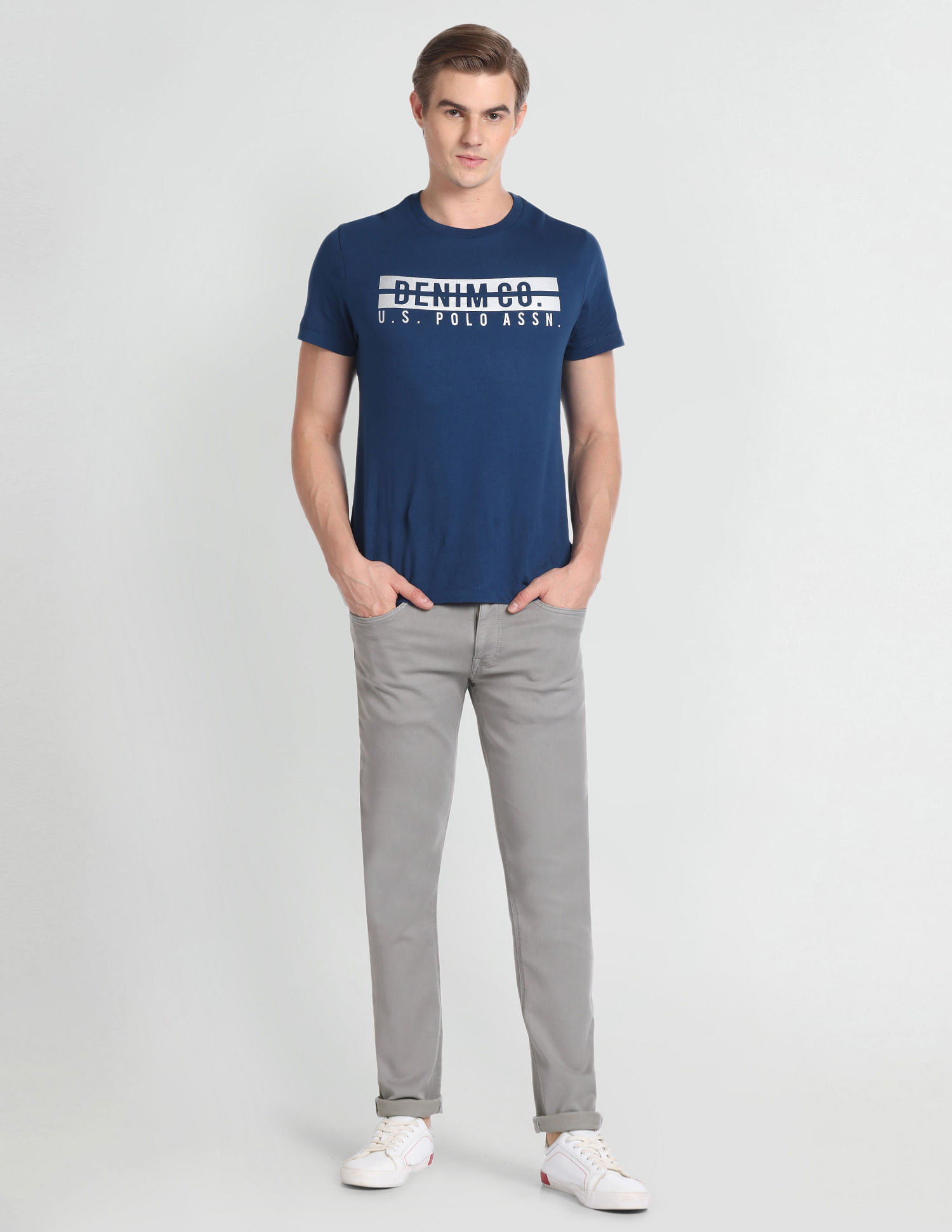 U.S. Polo Assn. Denim Co. Brandon Slim Tapered Fit Grey Jeans