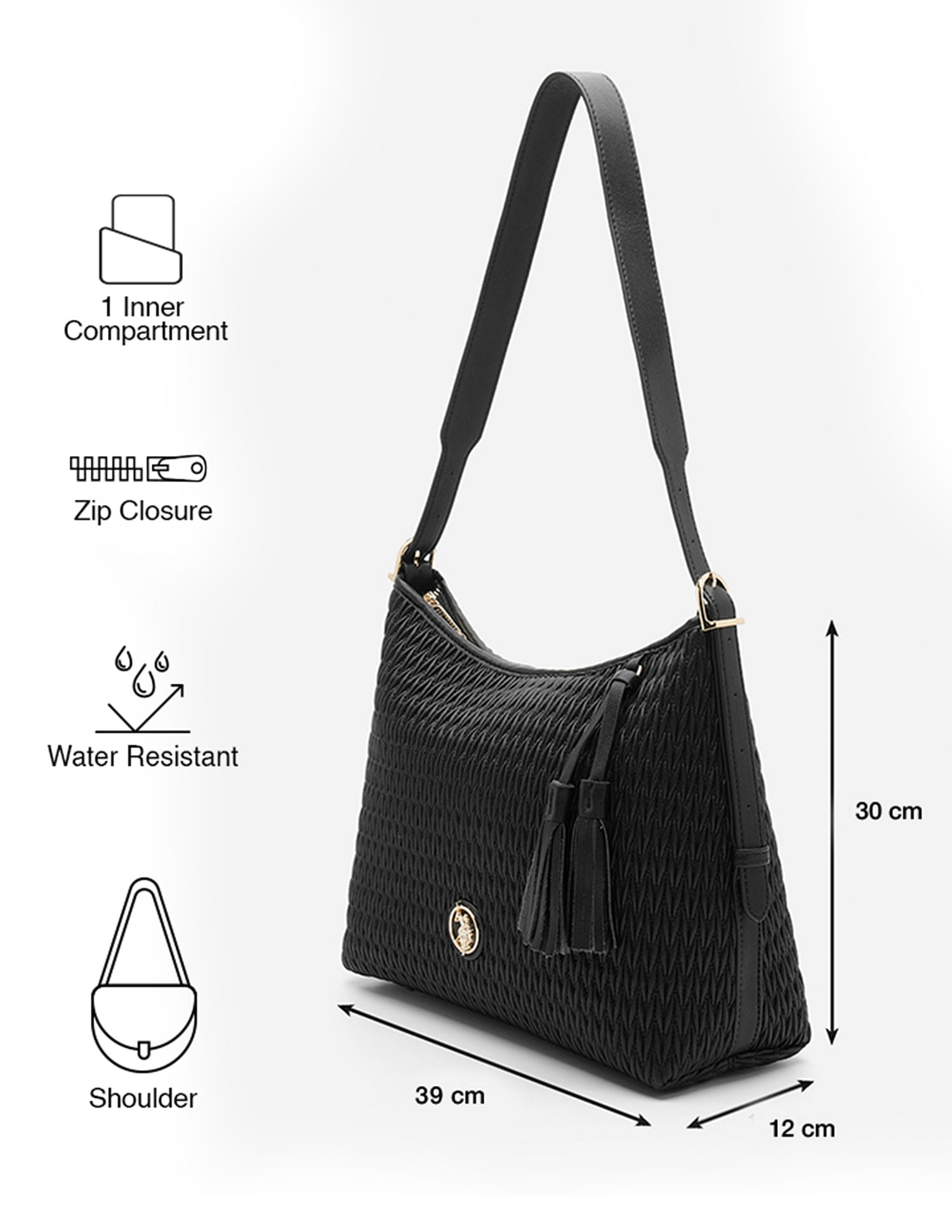 U.S. Polo Assn. Bridget Textured Shoulder Bag