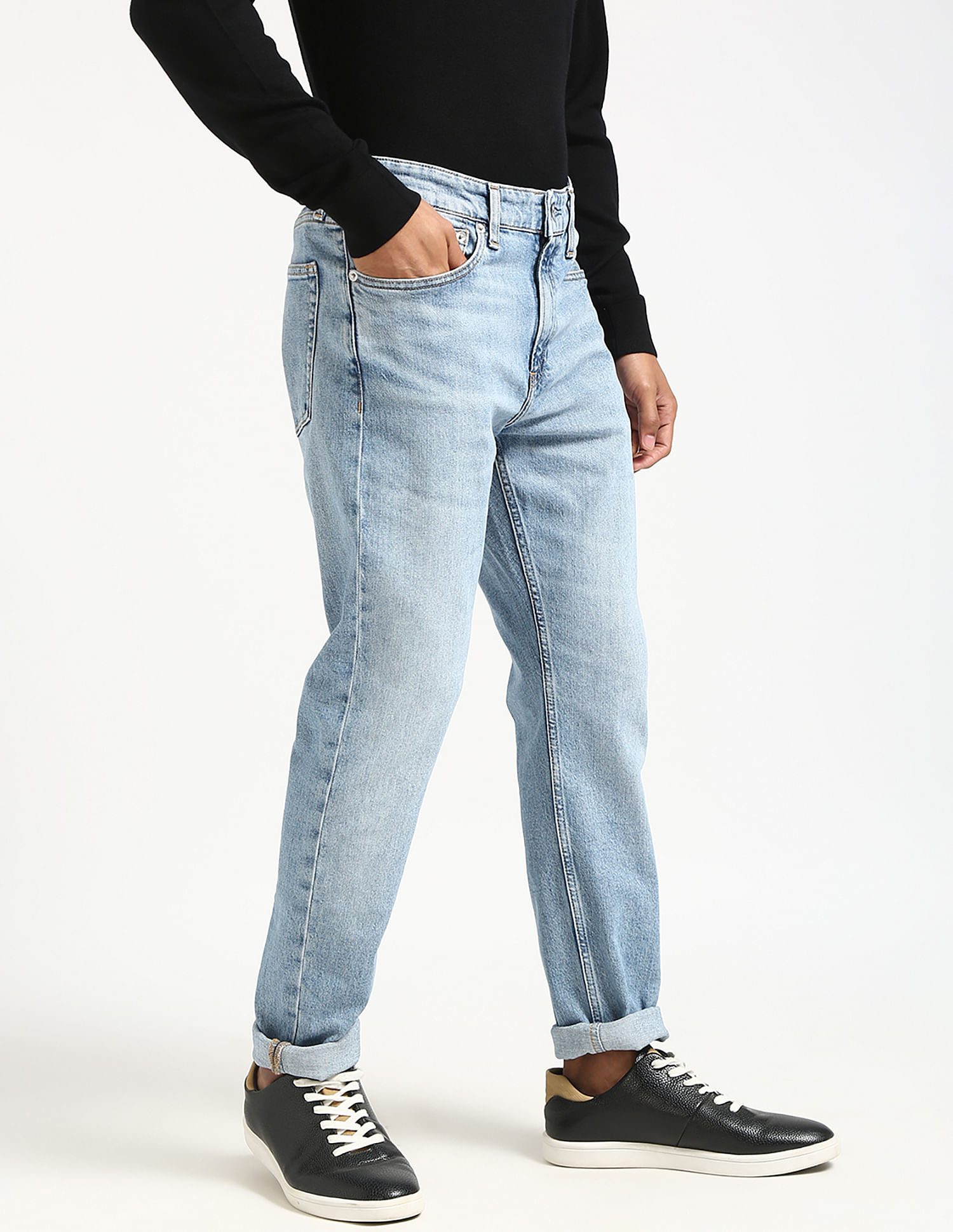 Calvin Klein Jeans Tapered Fit Mid Rise Jeans