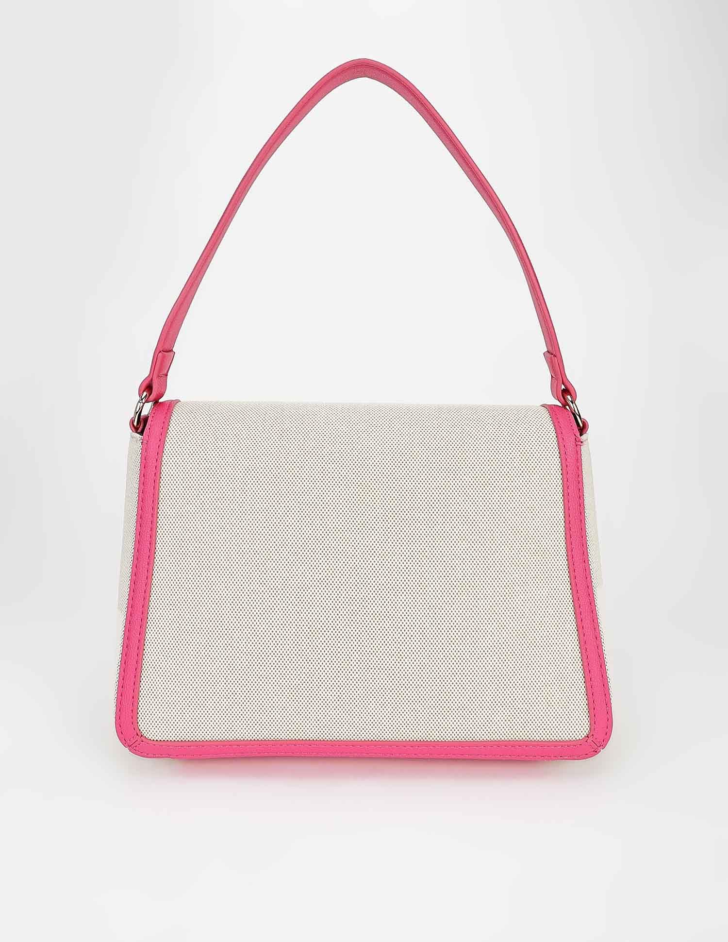 Tommy Hilfiger Solid Pink Polyester Hand Bags