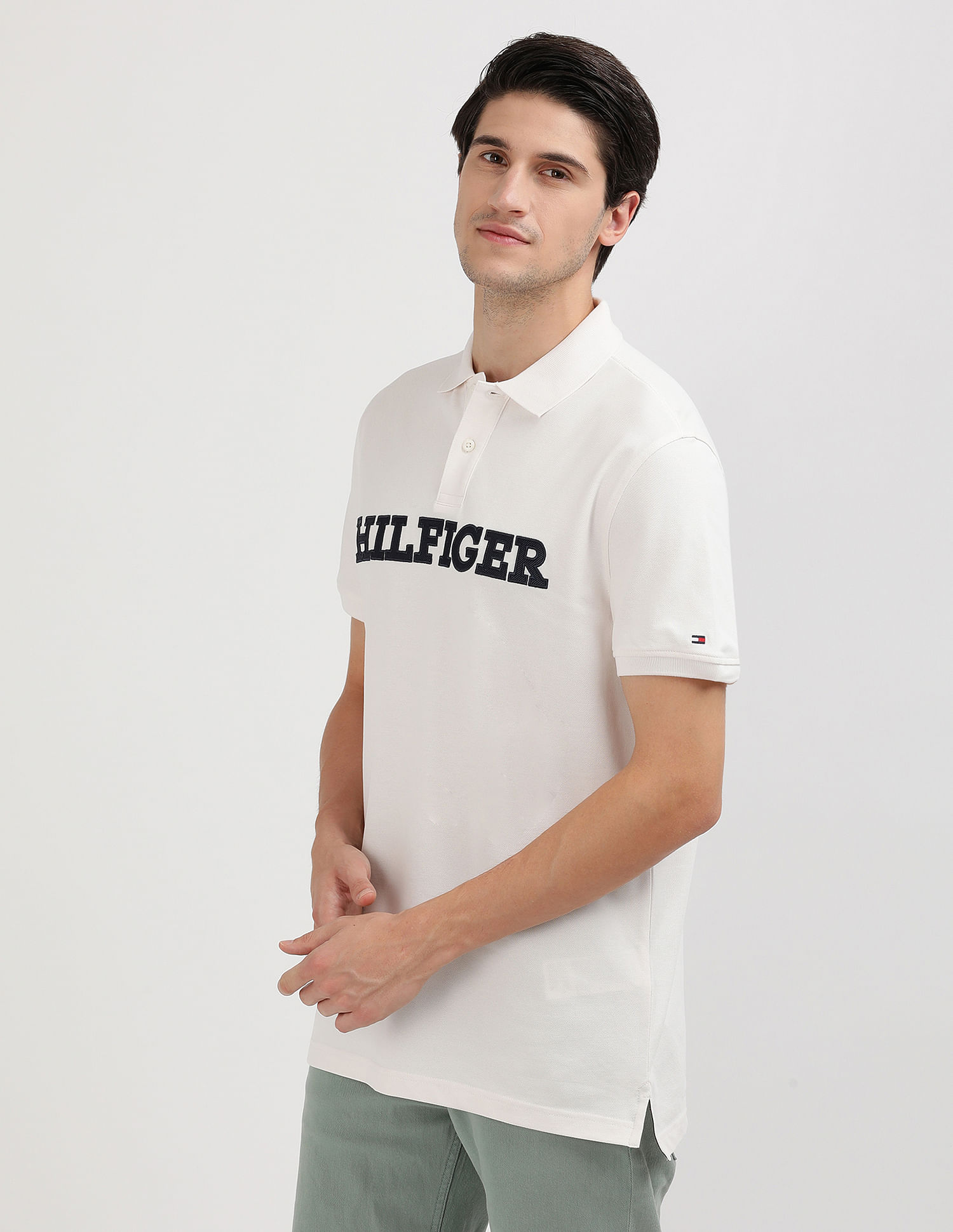 Tommy Hilfiger Monotype Applique Organic Cotton Polo Shirt