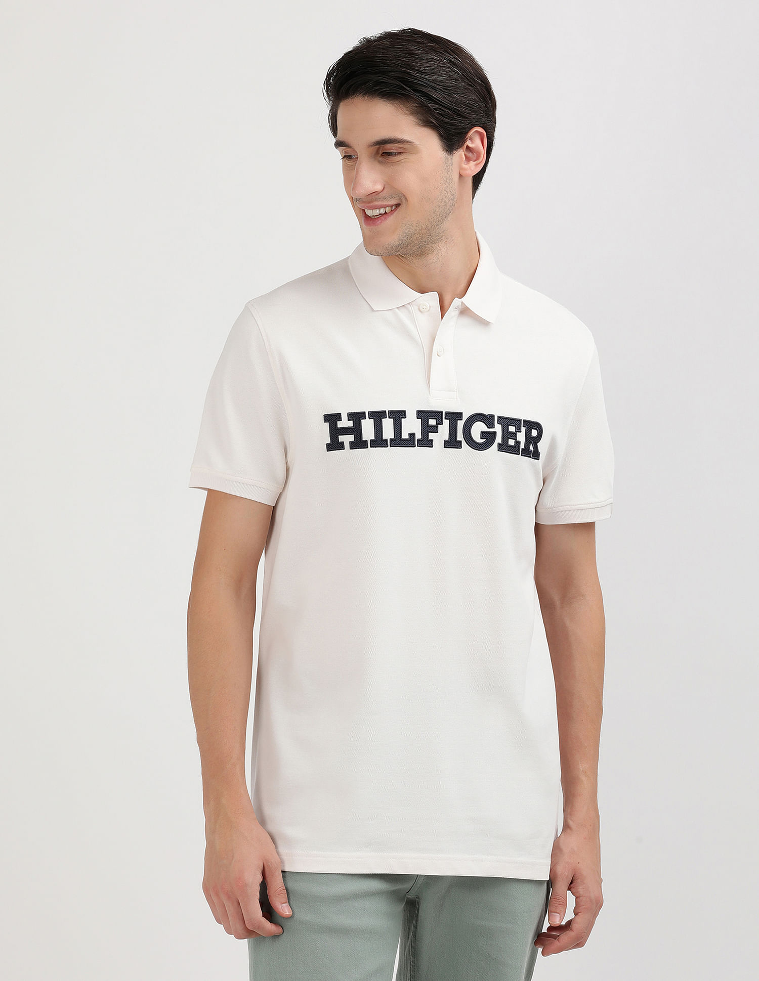 Tommy Hilfiger Monotype Applique Organic Cotton Polo Shirt