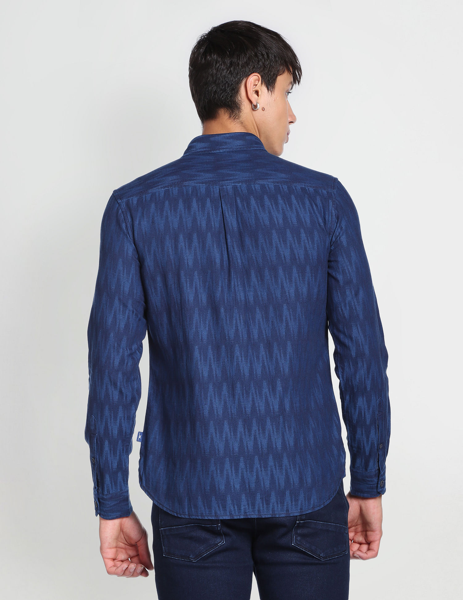 Flying Machine Geometric Patterned Shirt