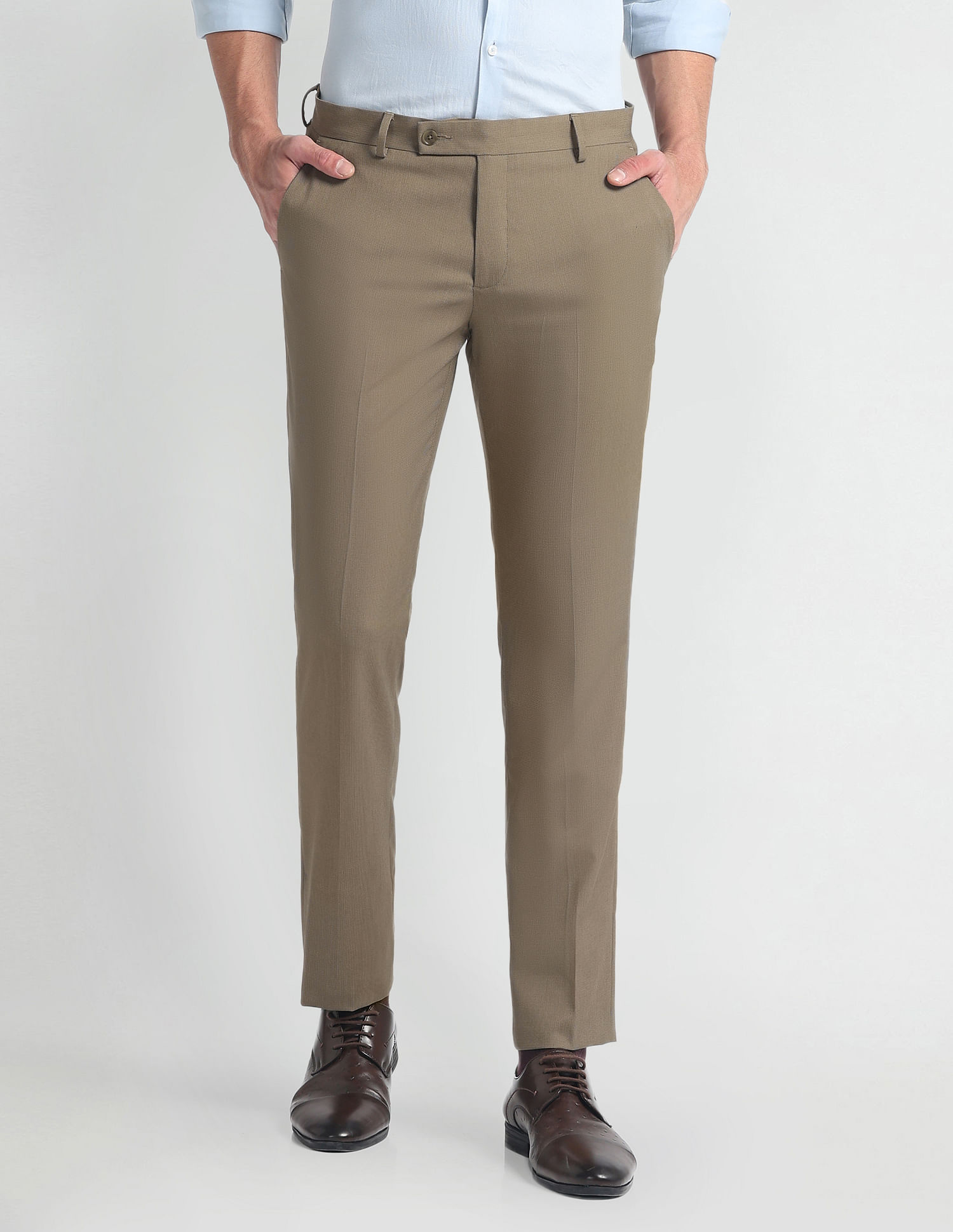 Arrow Tailored Fit Dobby Trousers